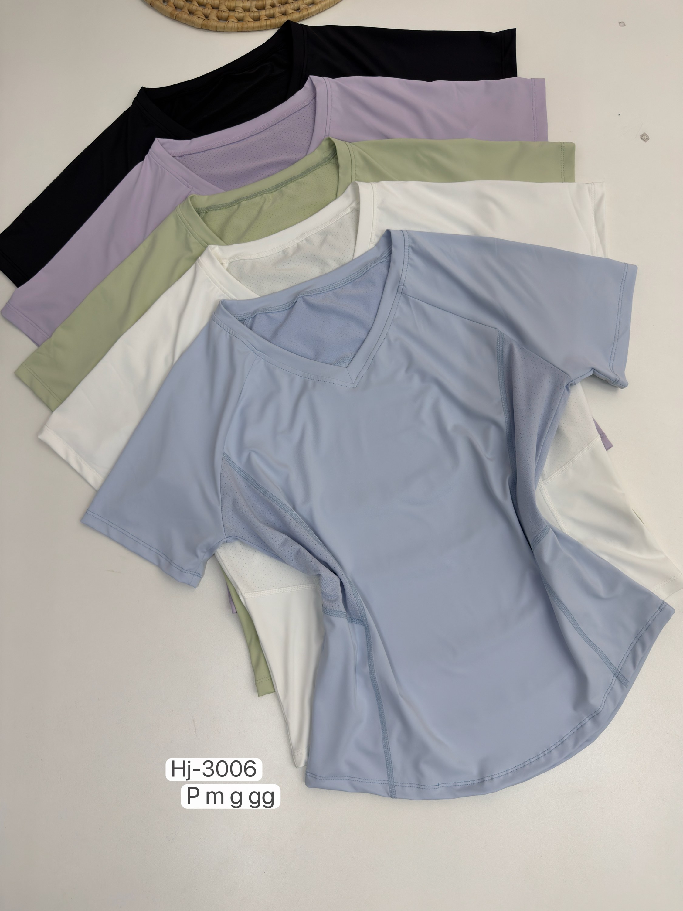 Camiseta Feminina Dry Fit Gola V Manga Curta (3006)