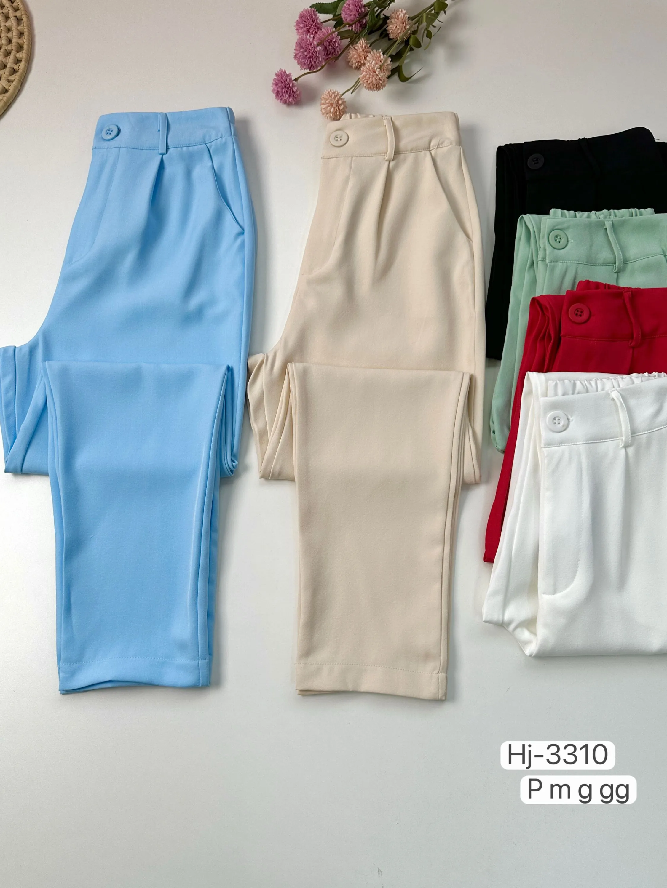 Calça Feminina Alfaiatada com Elástico (3310)