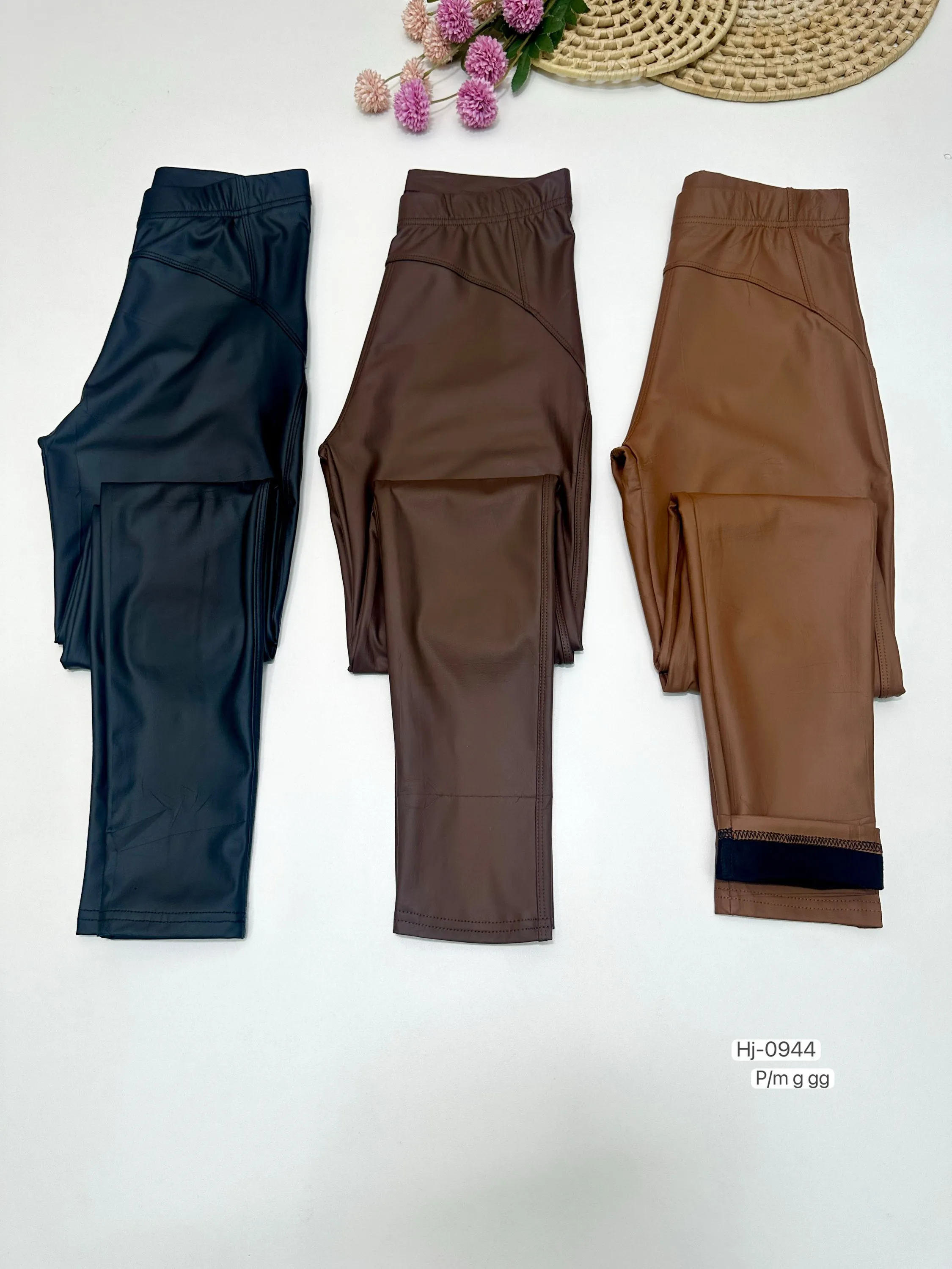 Calça Legging couro fake Cintura Alta (0944)