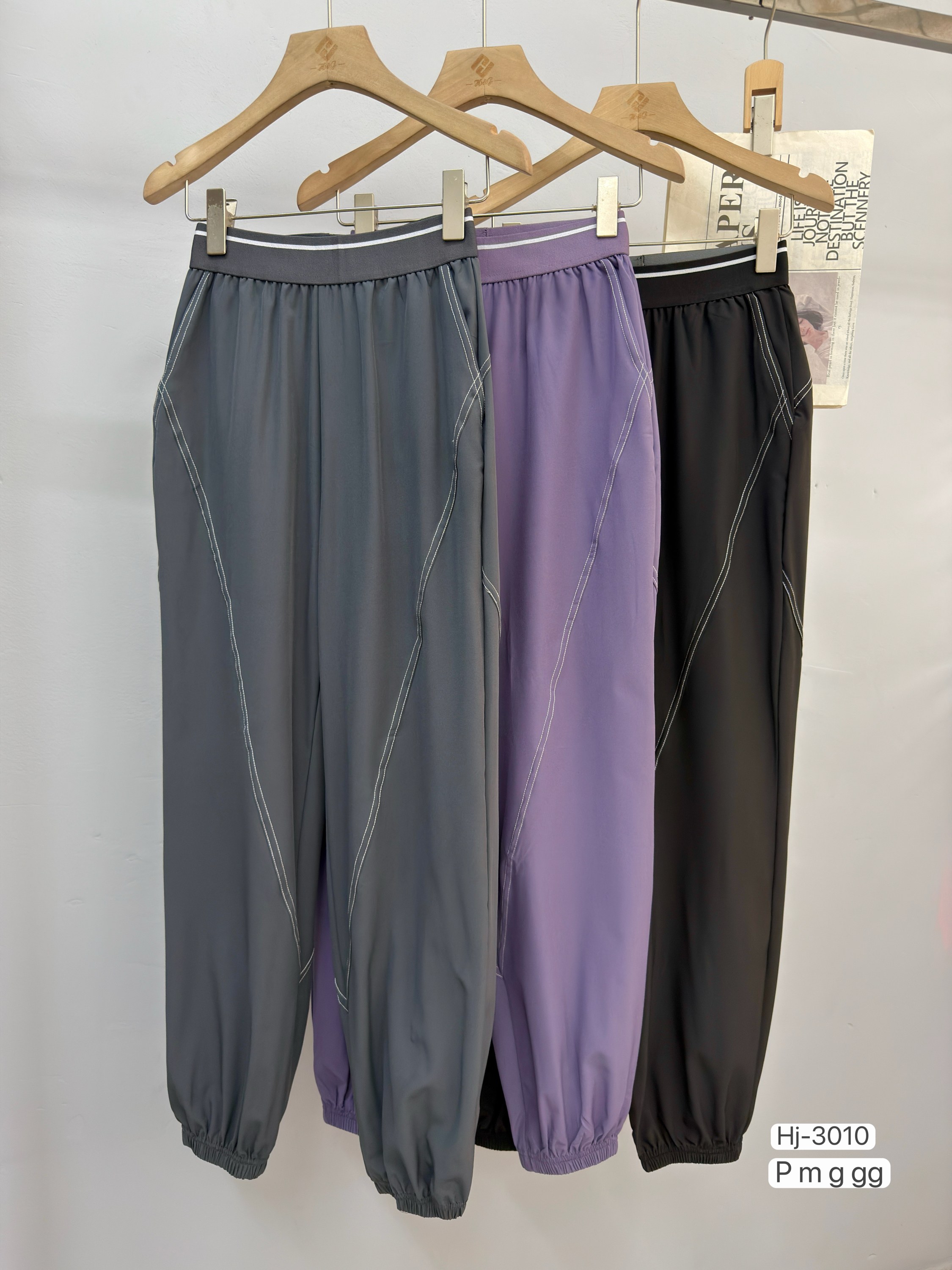 Calça Jogger Feminina com Costura Contrastante (3010)