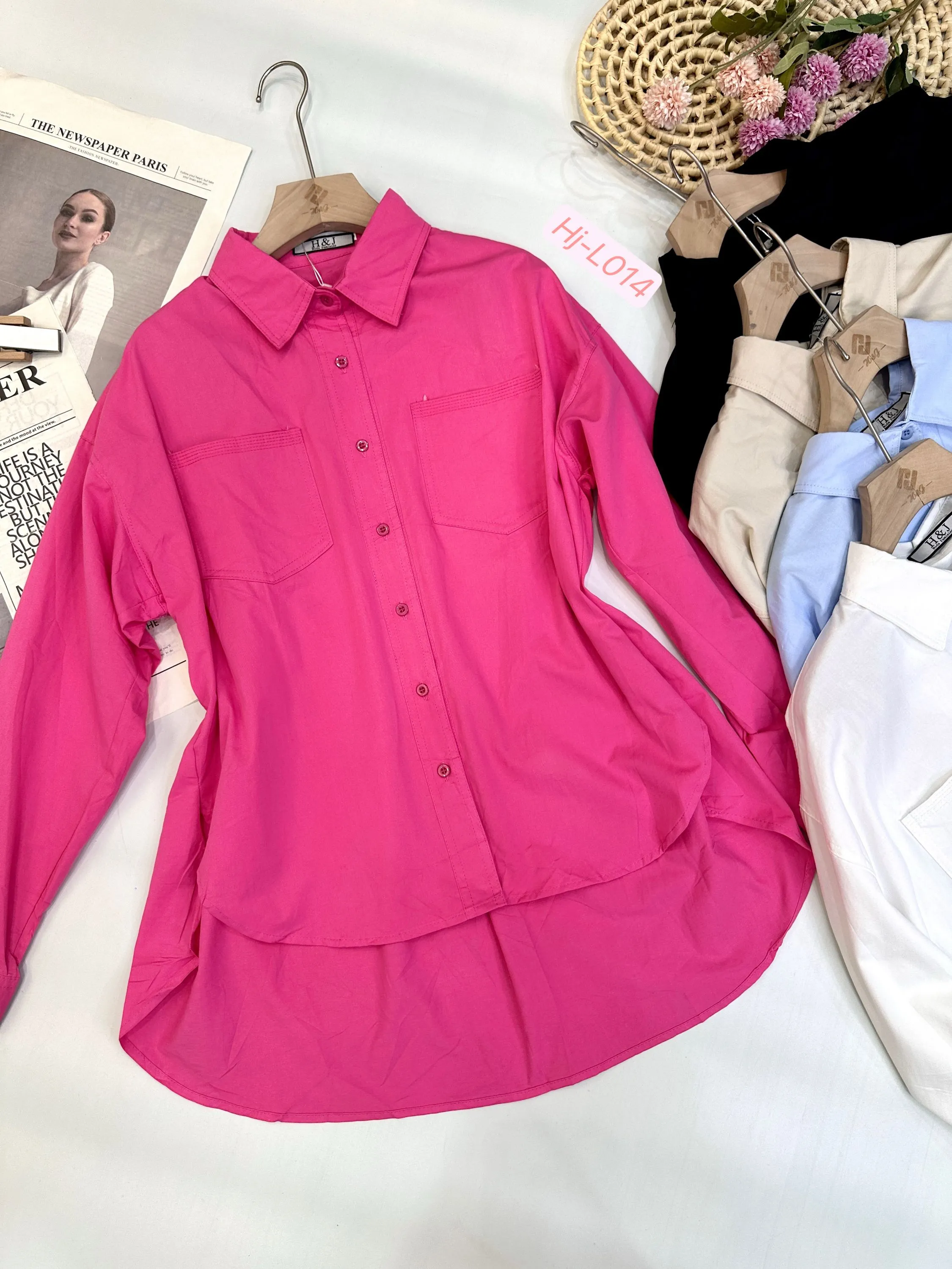 Camisa social Oversized Feminina (L014)