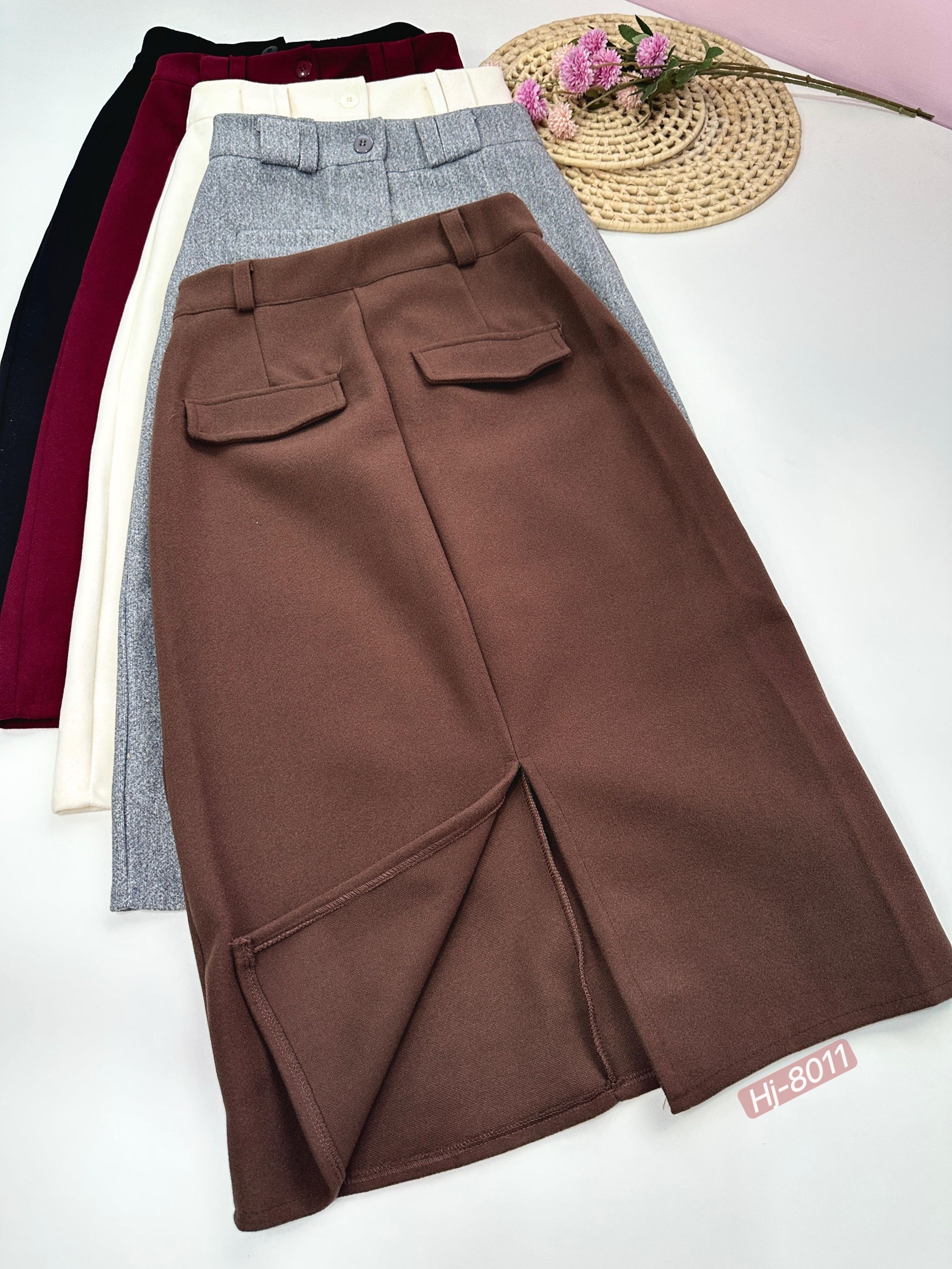 Saia Midi Alfaiataria com Fenda Traseira (HJ8011)