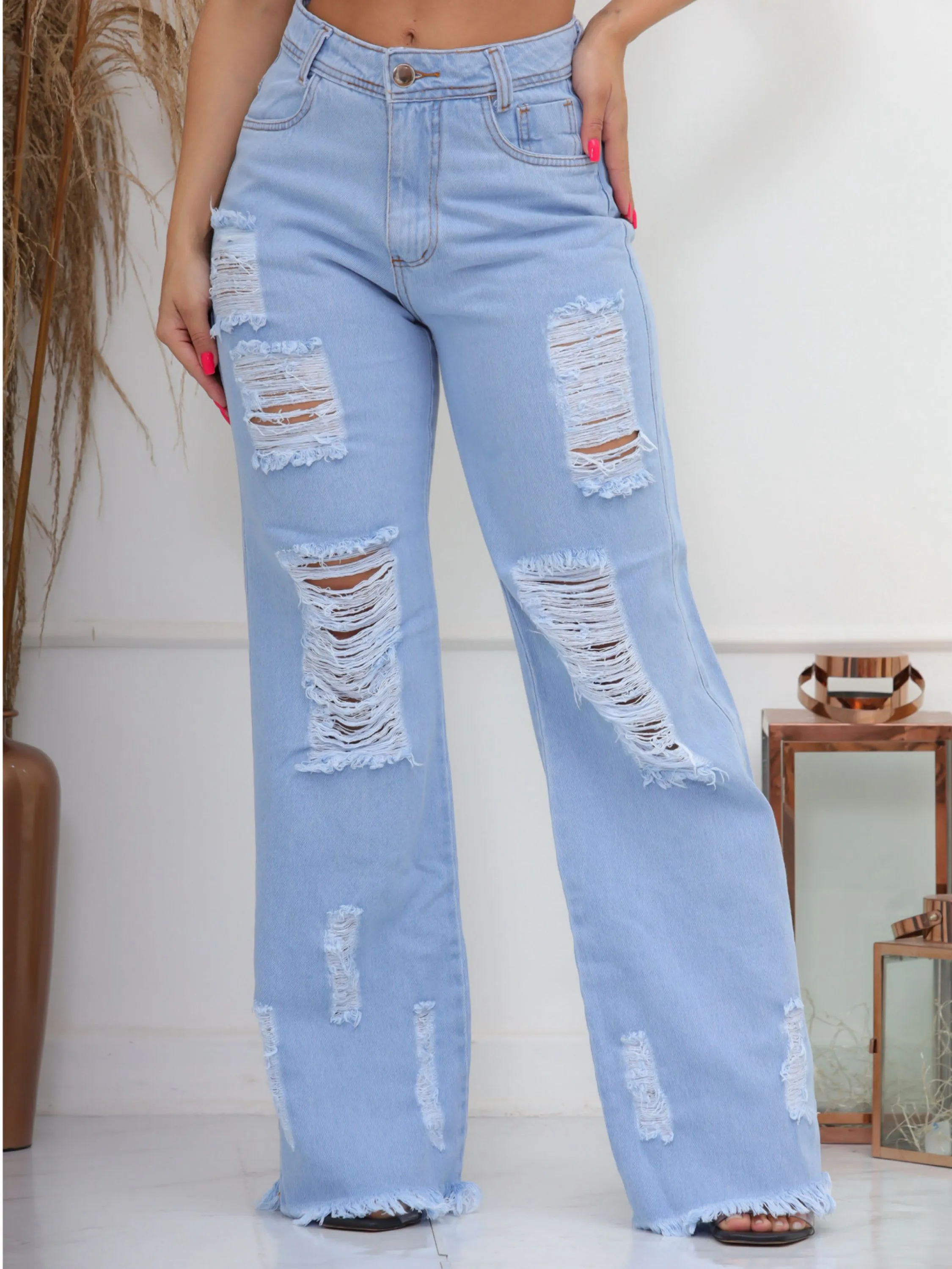 8017 kissmelady calca jeans feminina pantalona com rascada