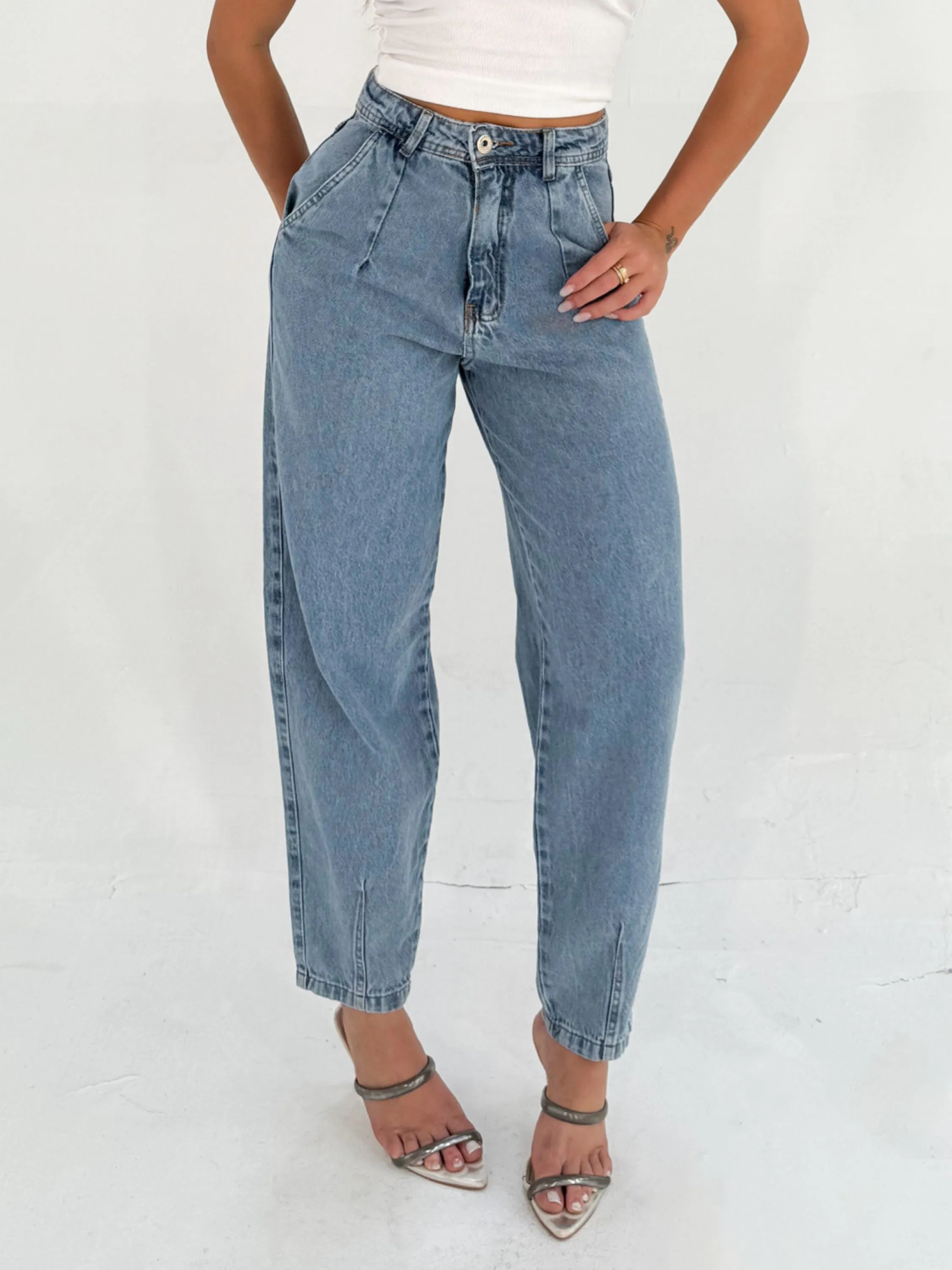 8208 kissmelady calca jeans feminina mom