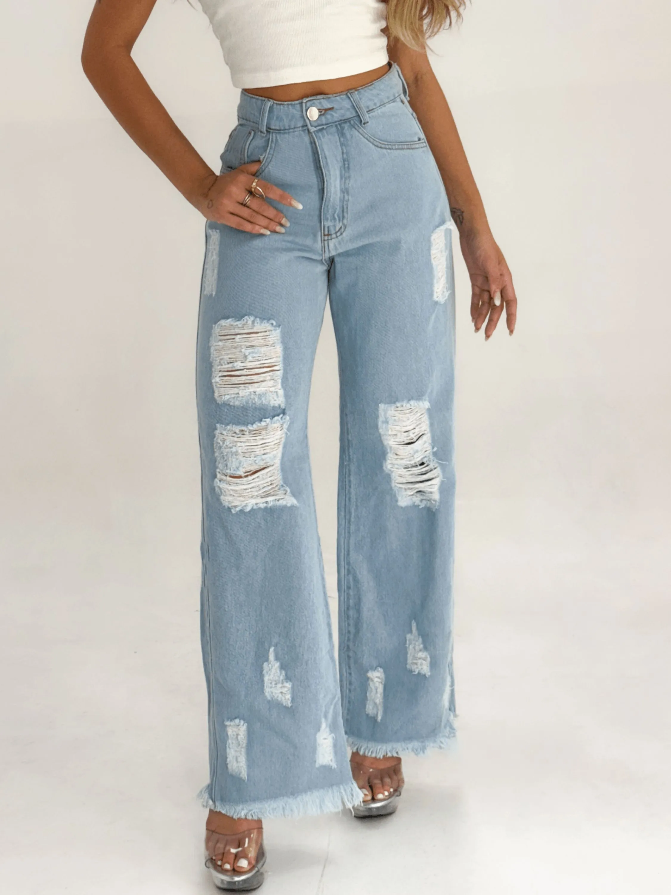 8017 kissmelady calca jeans feminina pantalona com rascada