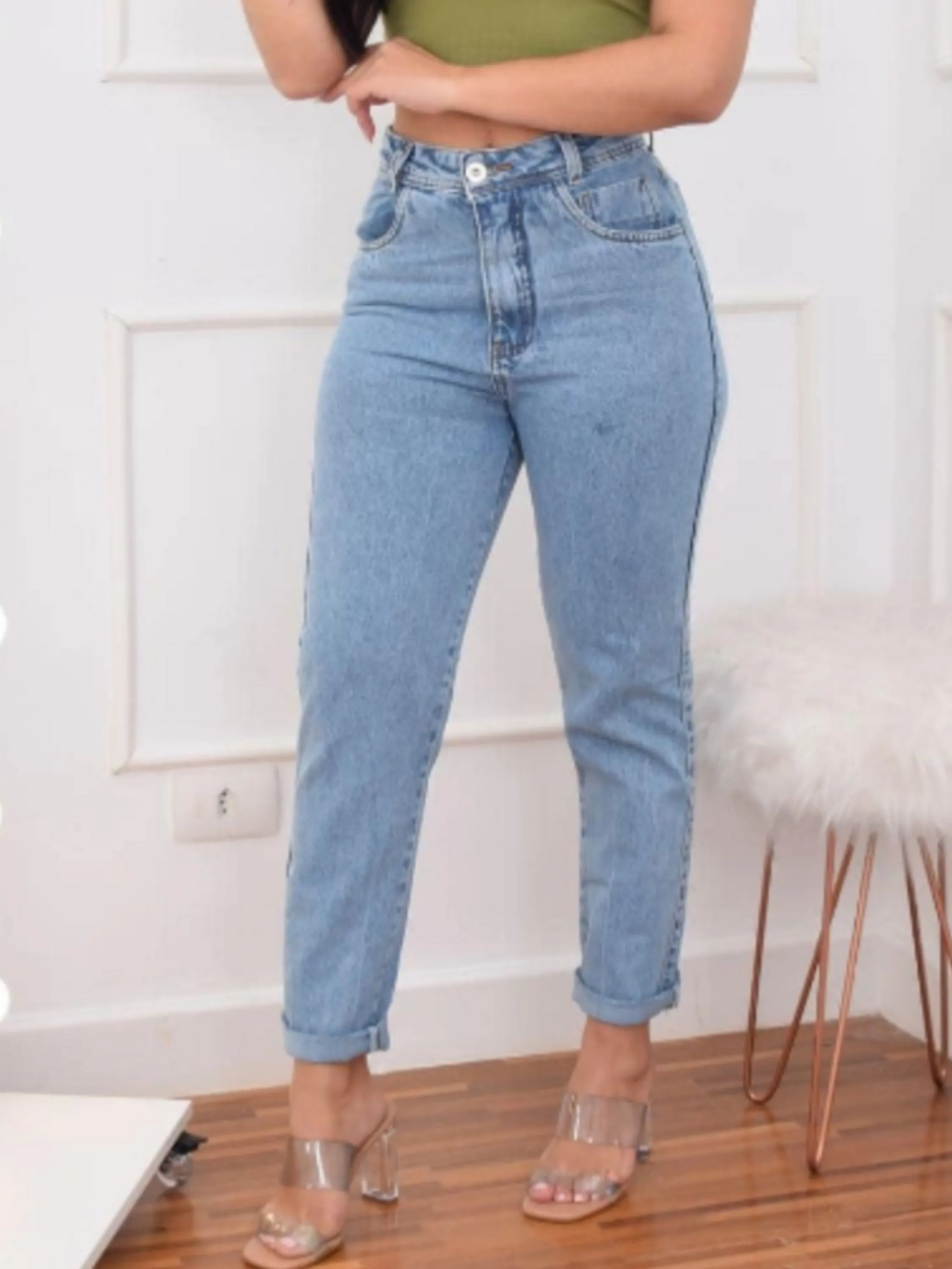 015 kissmelady calca jeans feminina mom