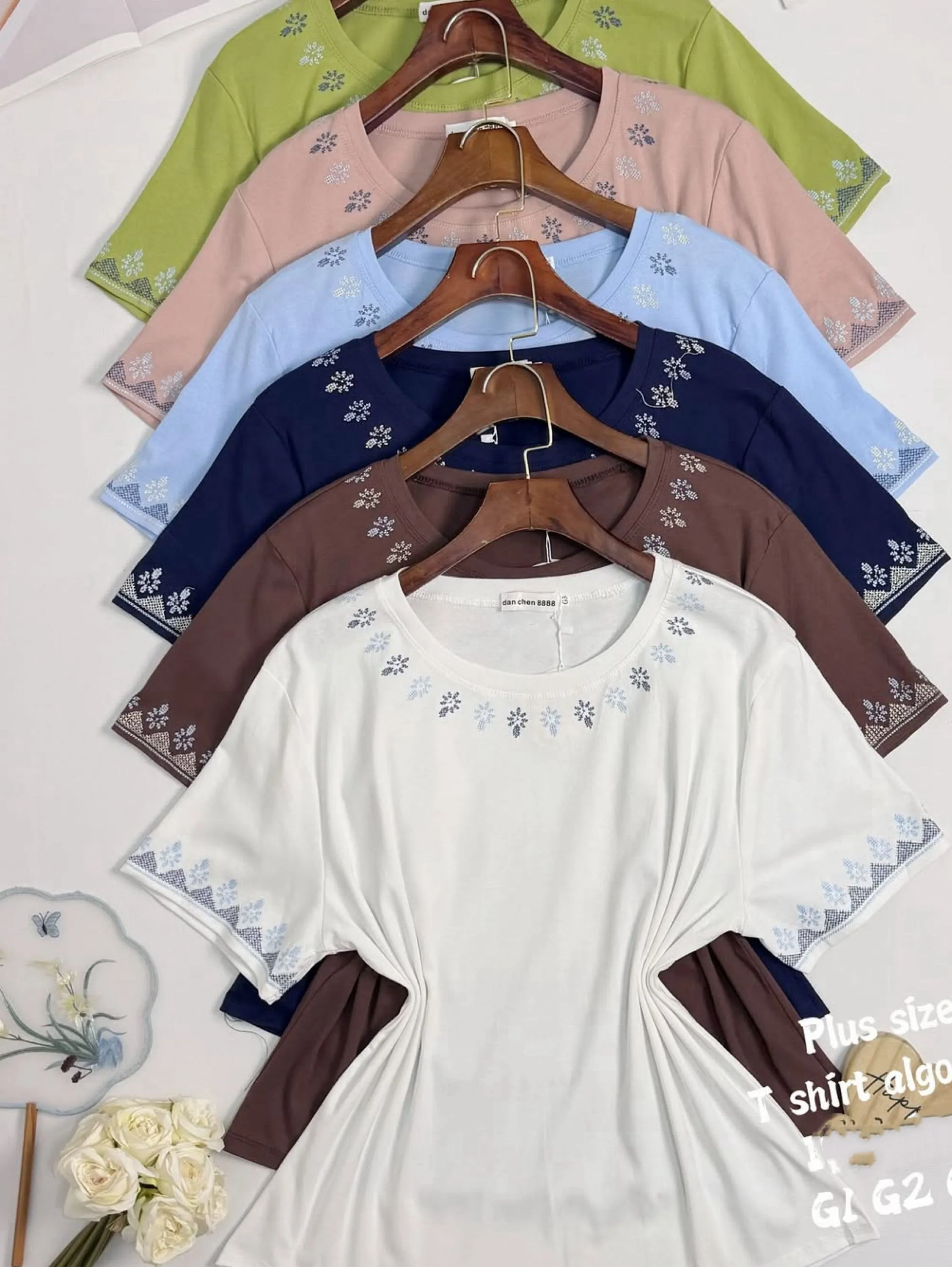 Plus size algodão importado Feng