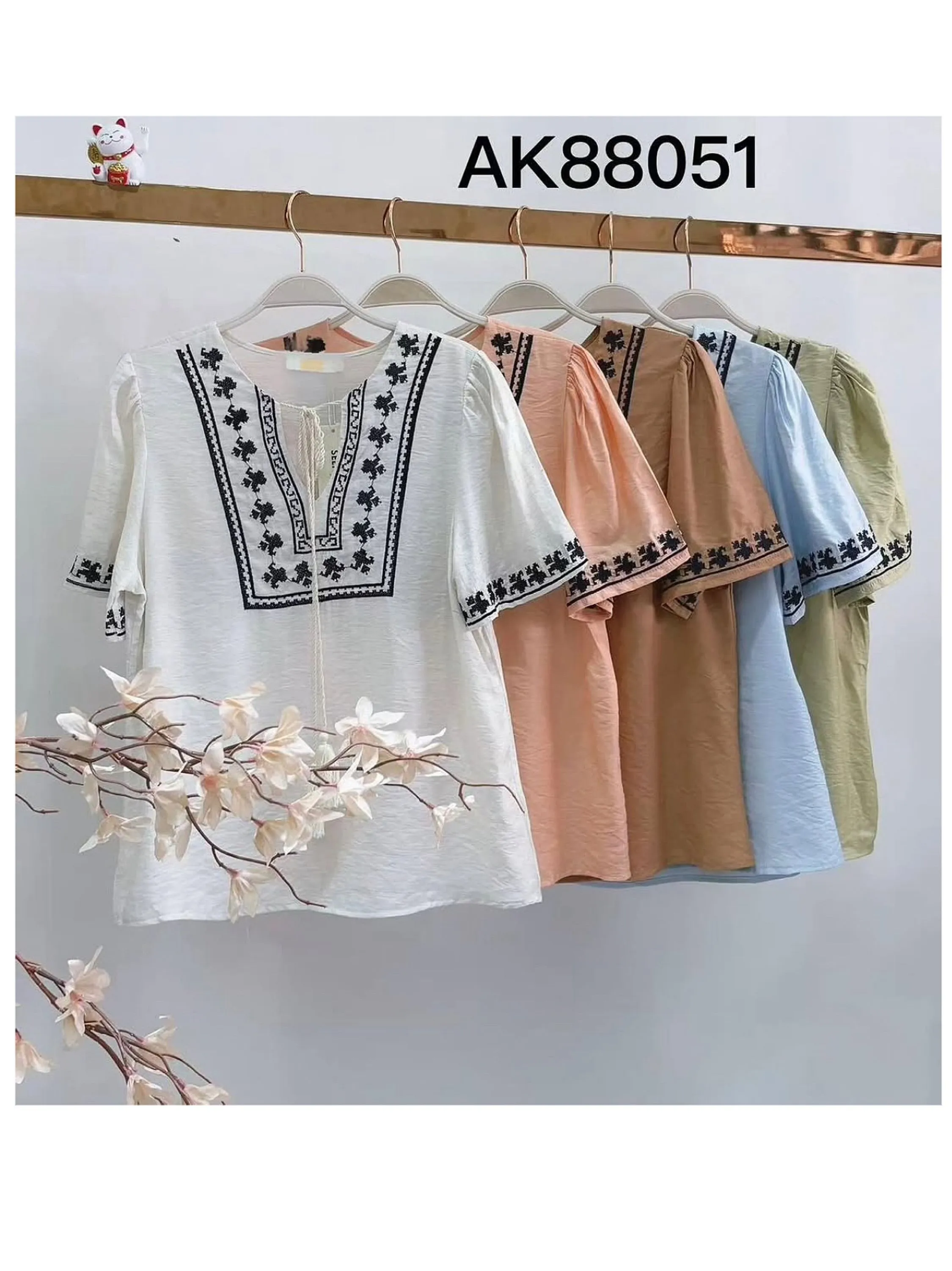 Blusa frente com amarrar importador Feng