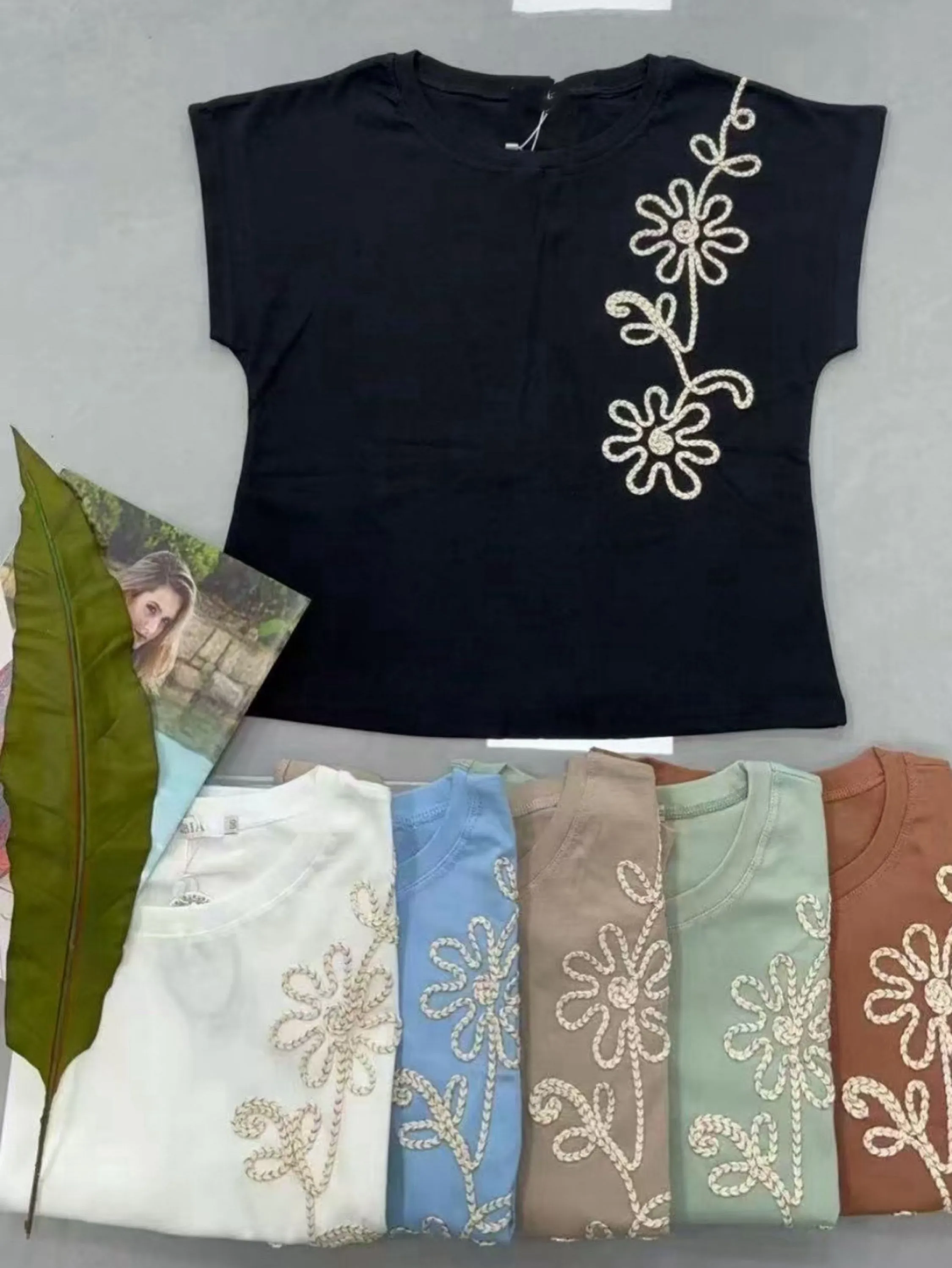 Blusa algodão importado Feng