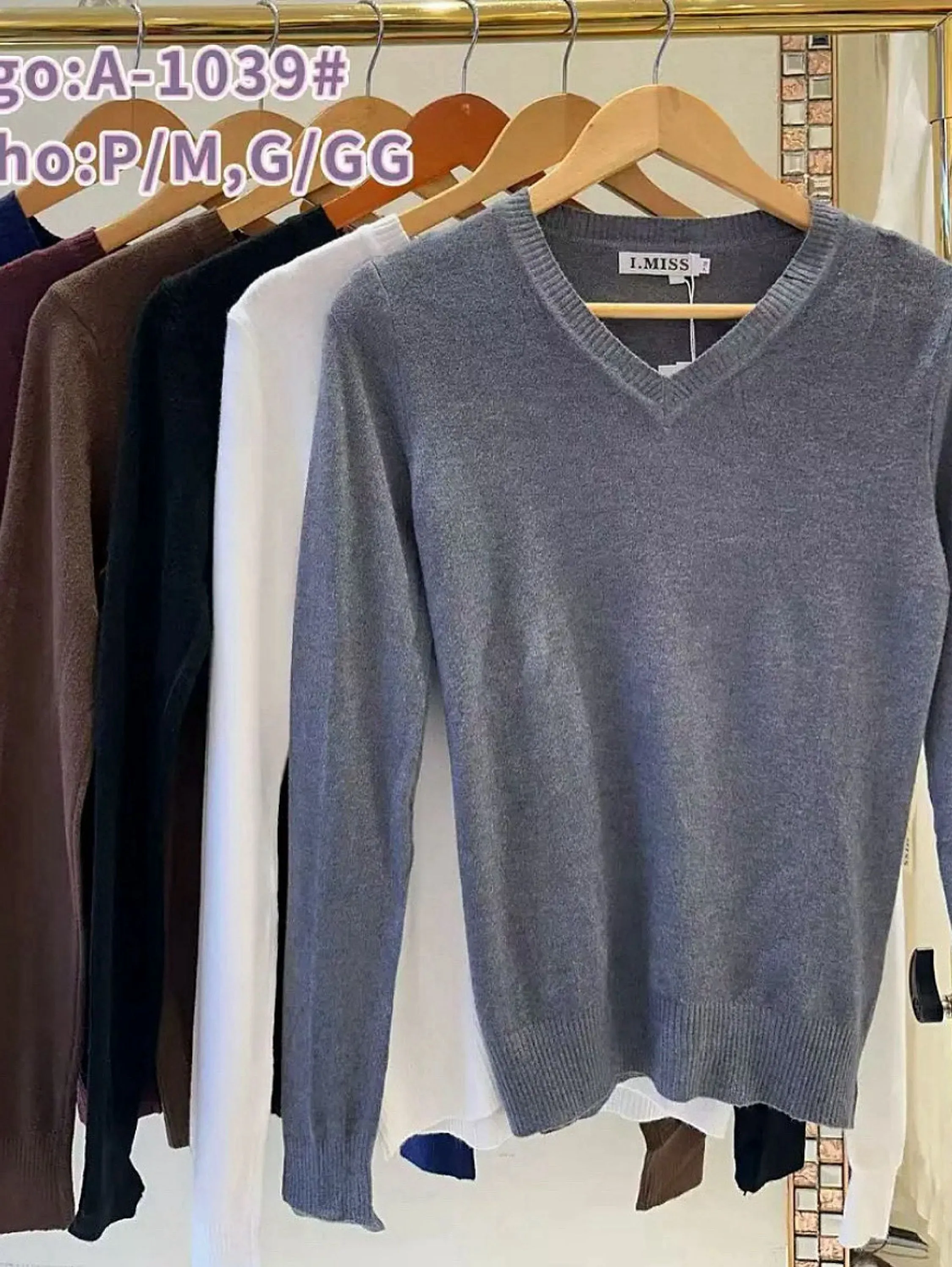 Blusa golo v modal importado Feng