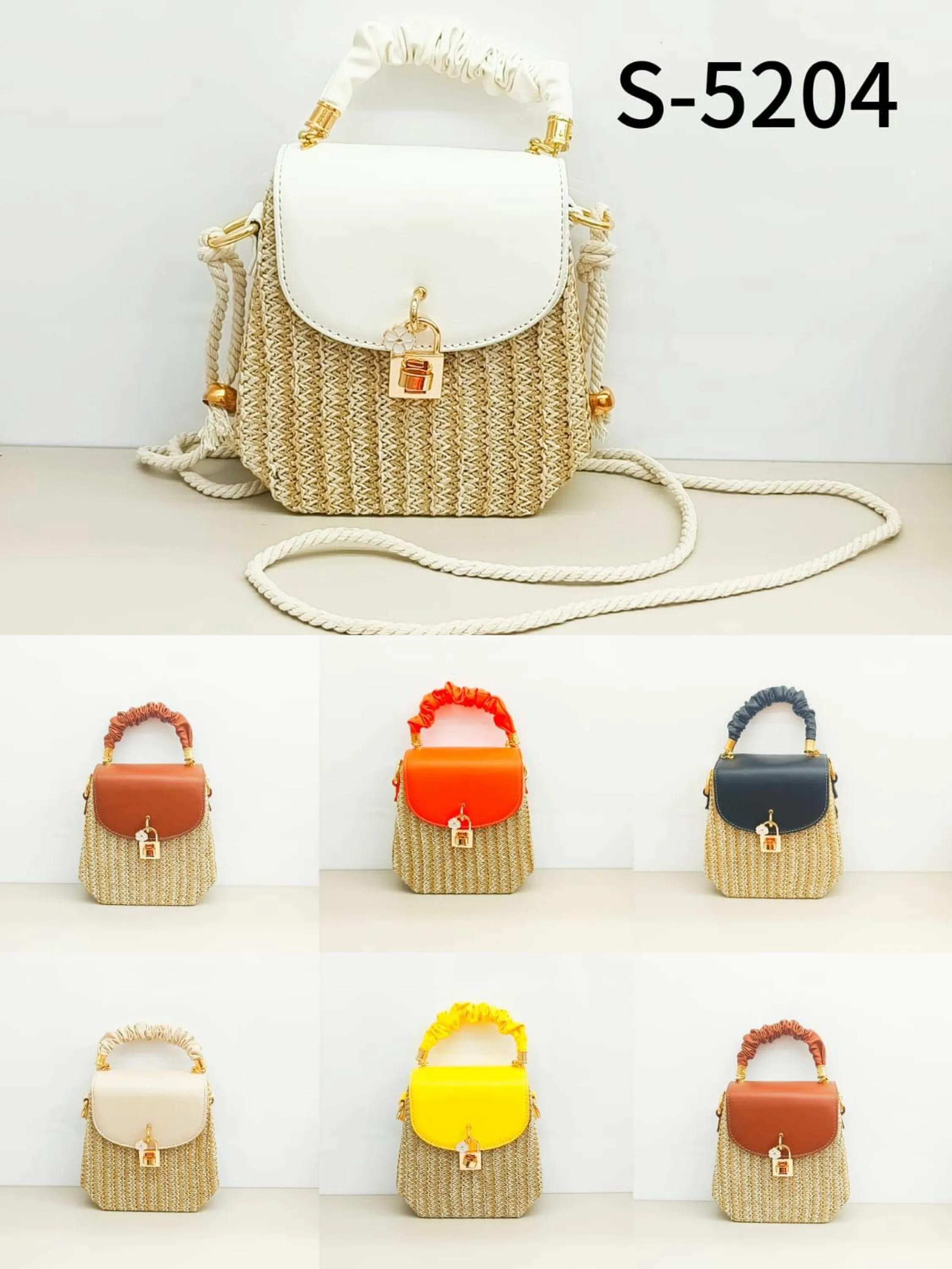 Bolsa de Mão e Transversal REF: 5204 Kit com 6 Peças