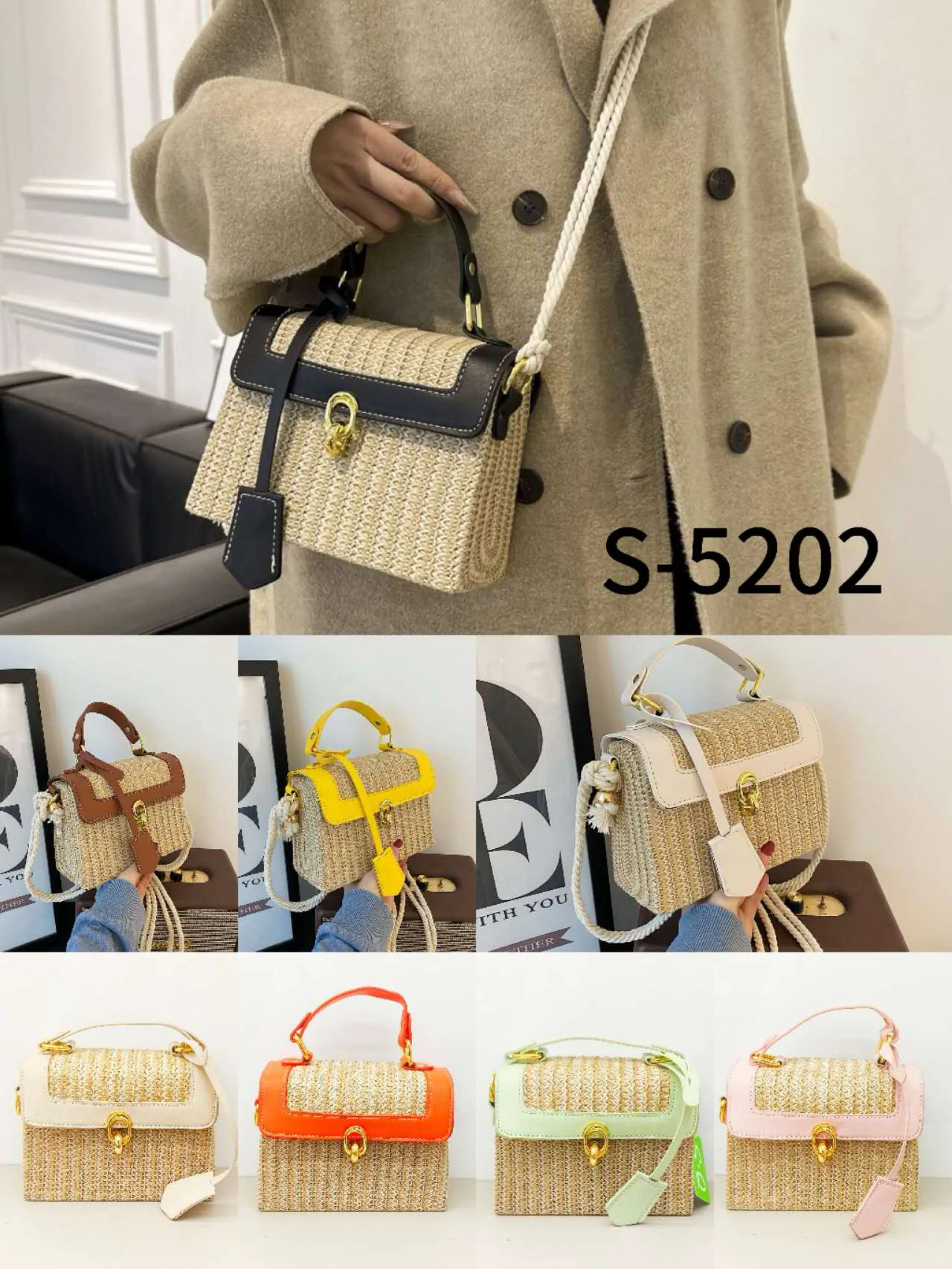 Bolsa de mão e transversal REF: 5202 Kit com 6 PEÇAS