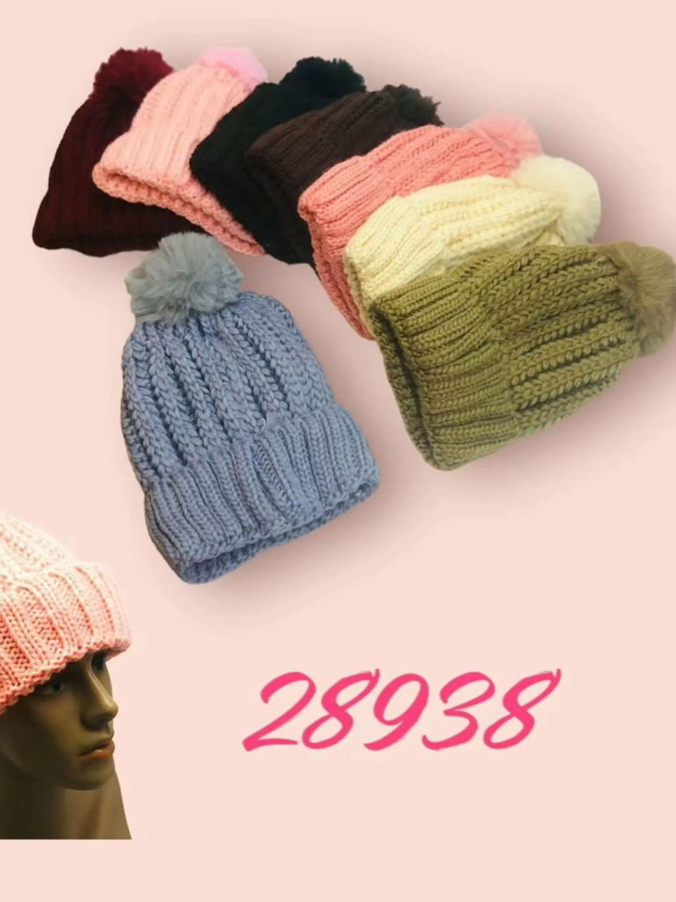 Gorro feminino kit com 12 peças REF:28938