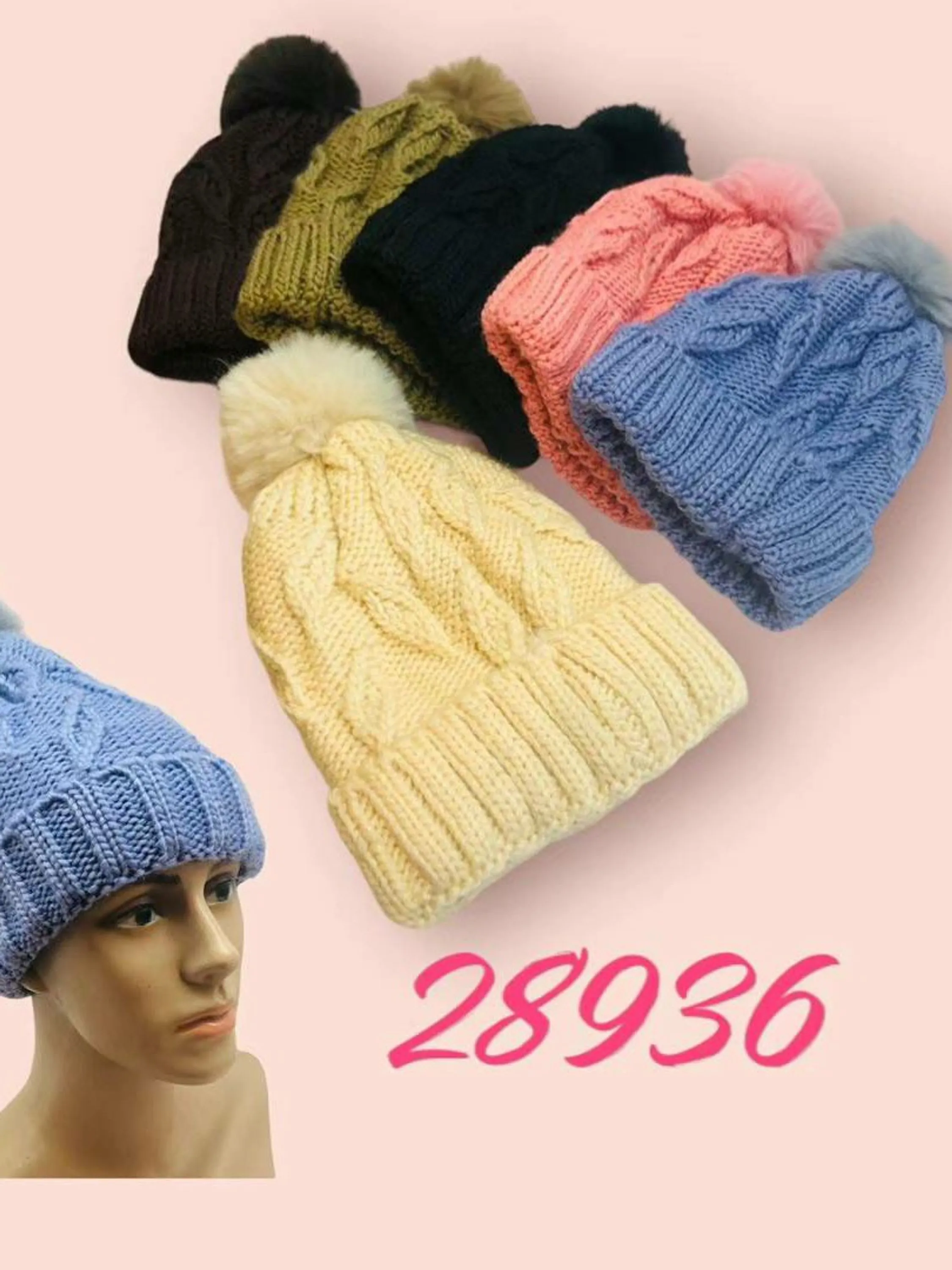 Gorro feminino kit com 12 peças REF:28936