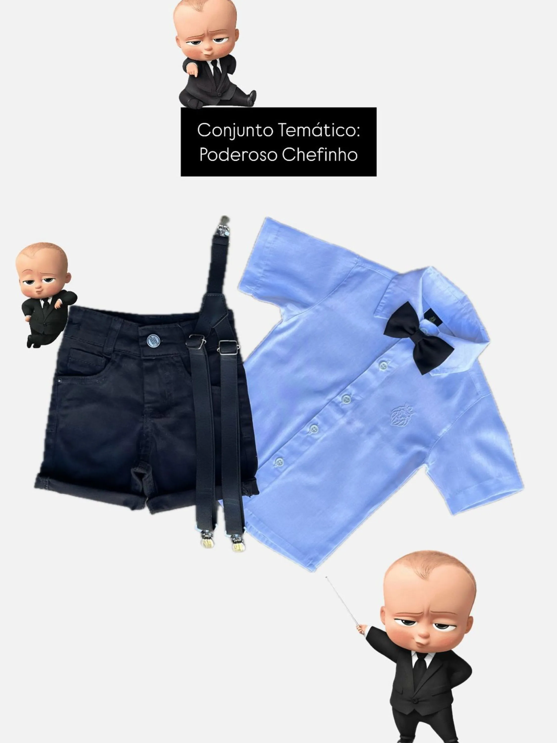 Roupa Do Poderoso Chefinho Conjunto Infantil Bebê Enviojá