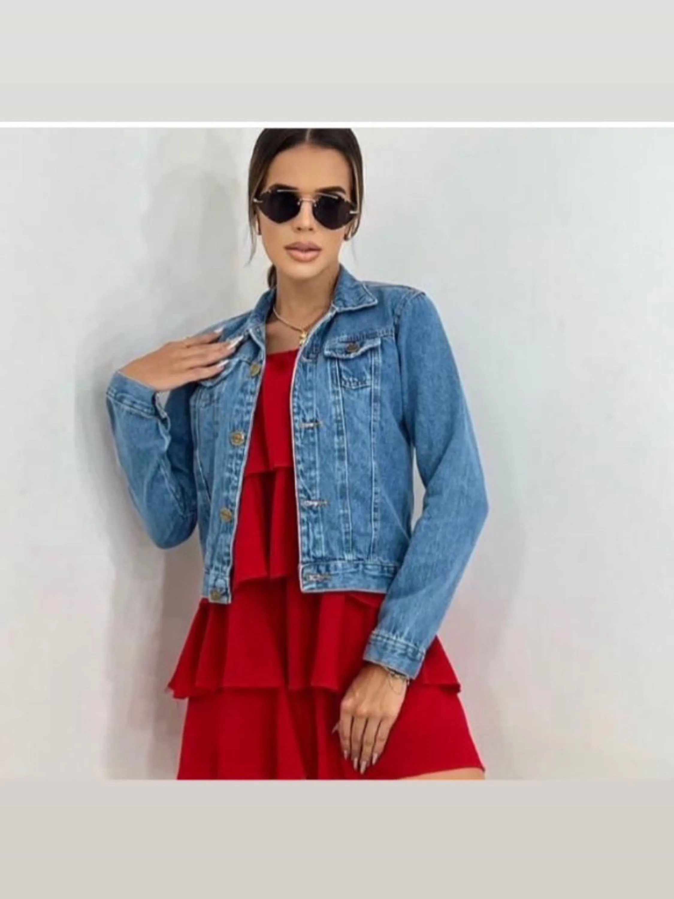 Jaqueta jeans feminina
