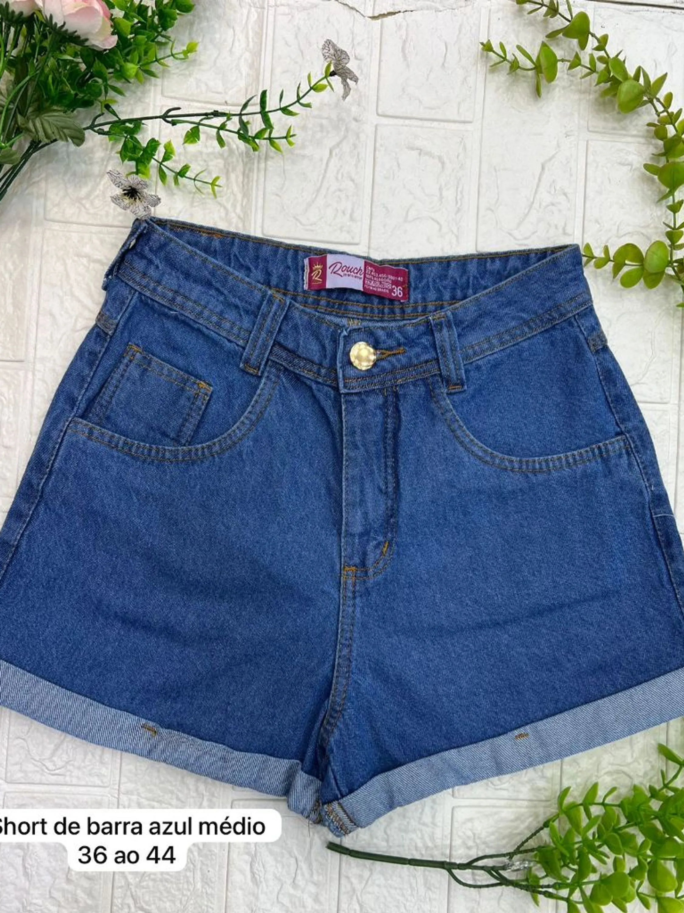 Short Feminino Barra Virada Rouch