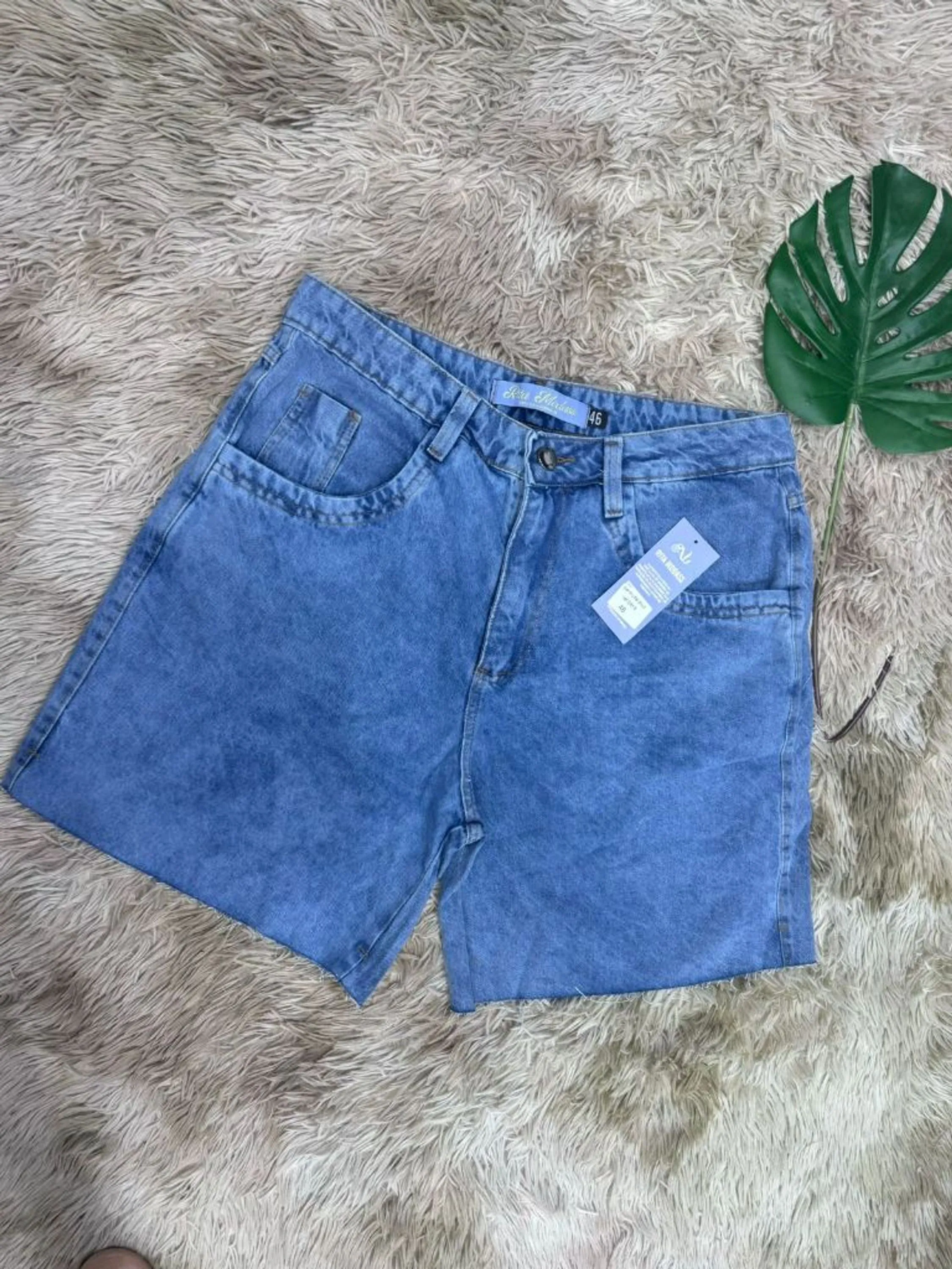 lancamento bermuda plus size desfiada