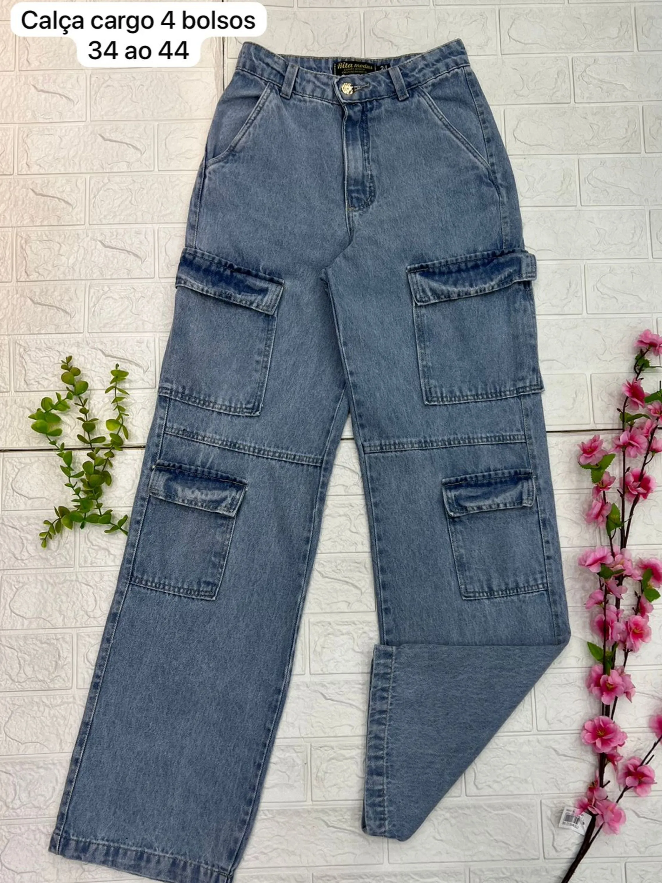 Calça Cargo Feminina Quatro Bolsos