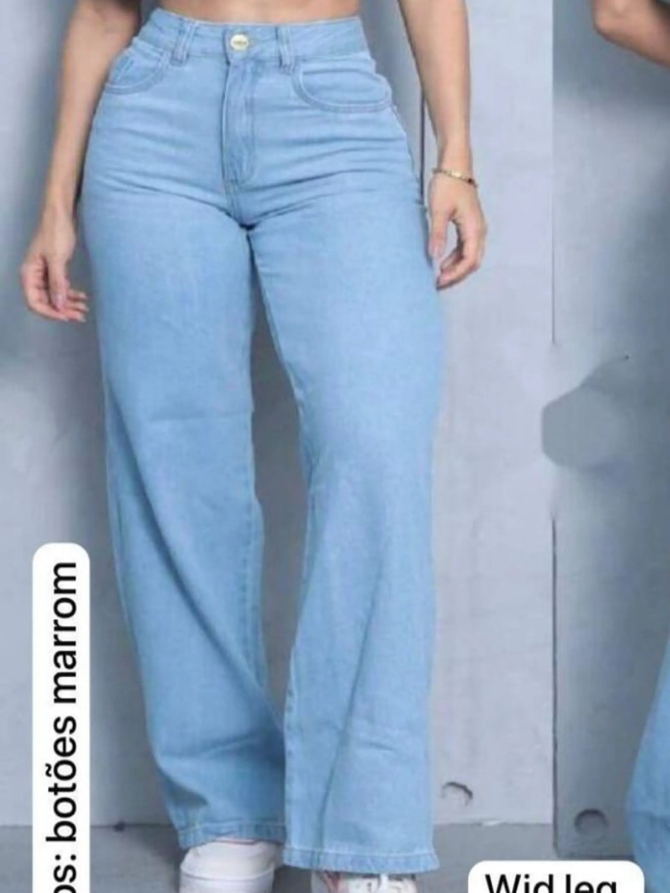 Calça jeans feminina azul claro 🙄