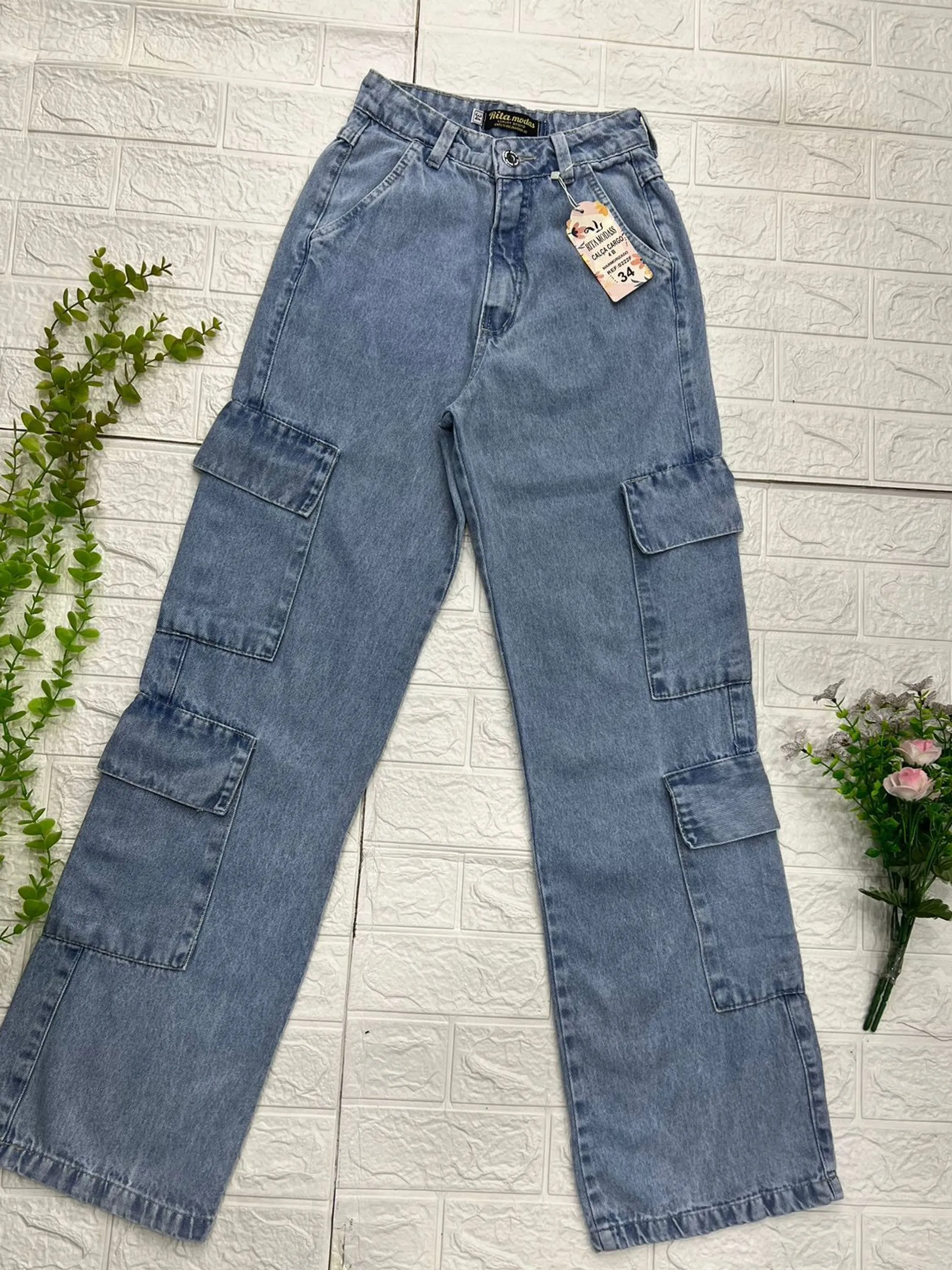 Calça Cargo Feminina Quatro Bolsos