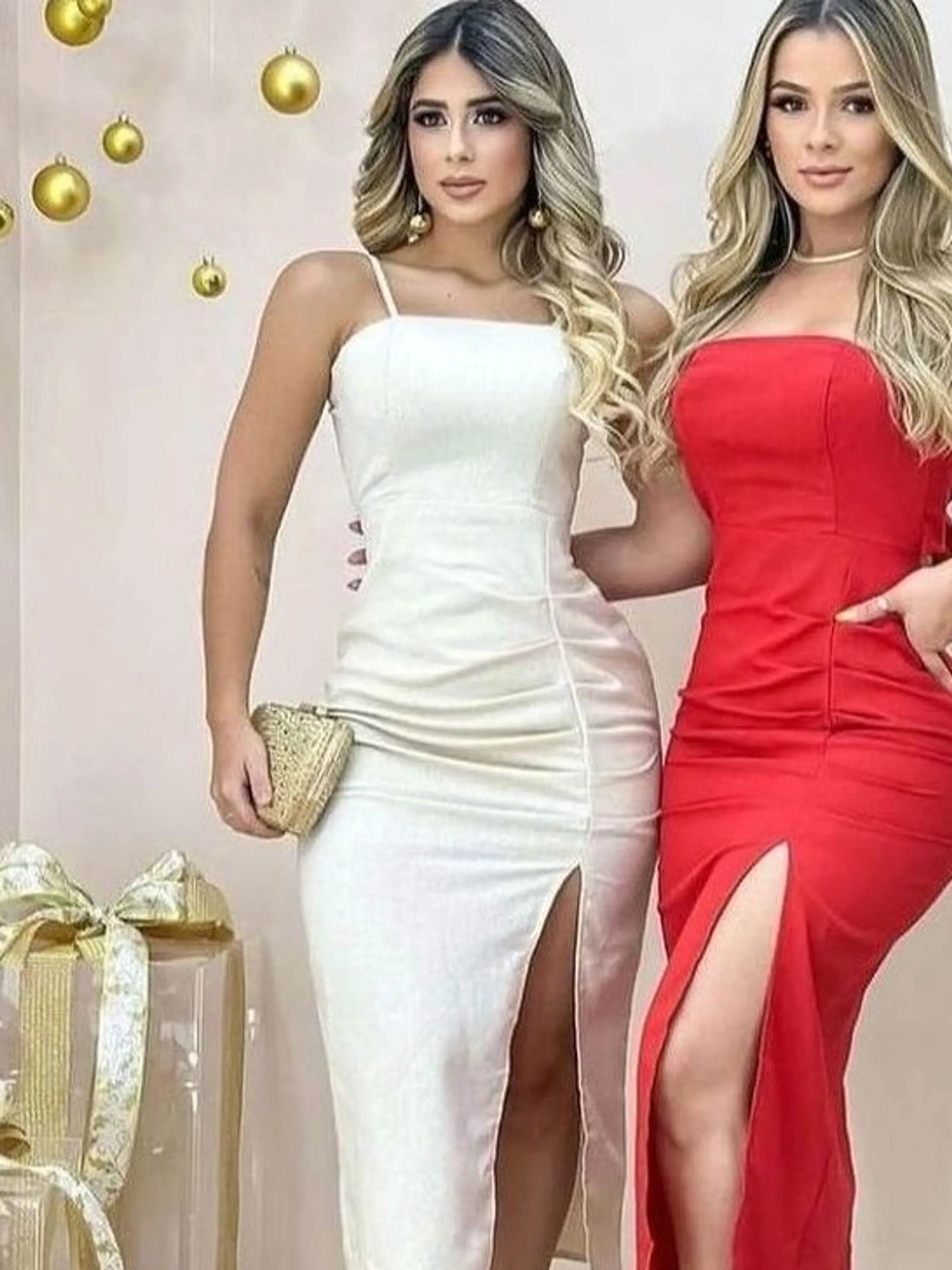 Vestido Fenda Alfaiataria Prime Moda Blogueira