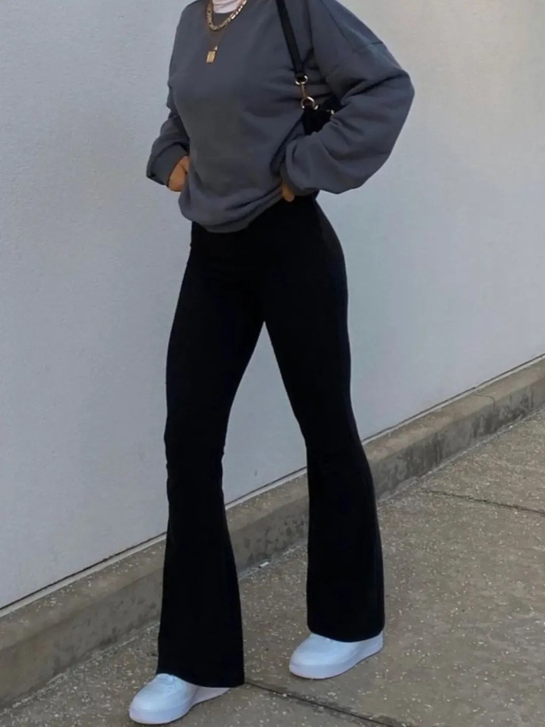 Calça Legging FLARE Flanelada Moda Blogueira
