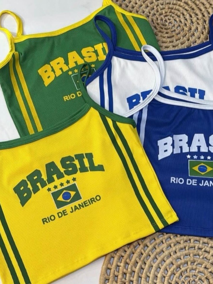 Cropped Brasil Virginia Moda Blogueira