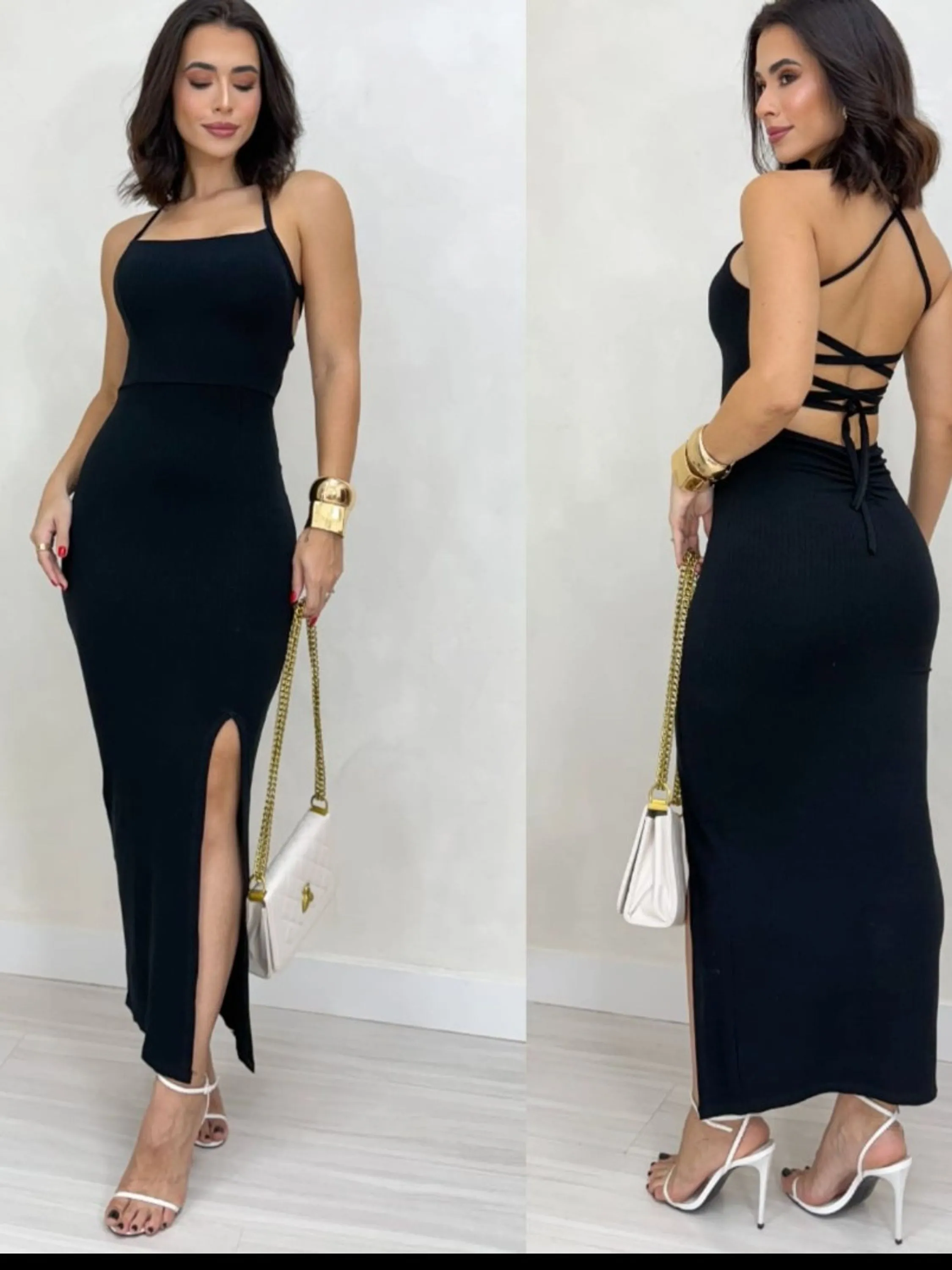Vestido Larissa Canelado Algodão Premium Moda Blogueira