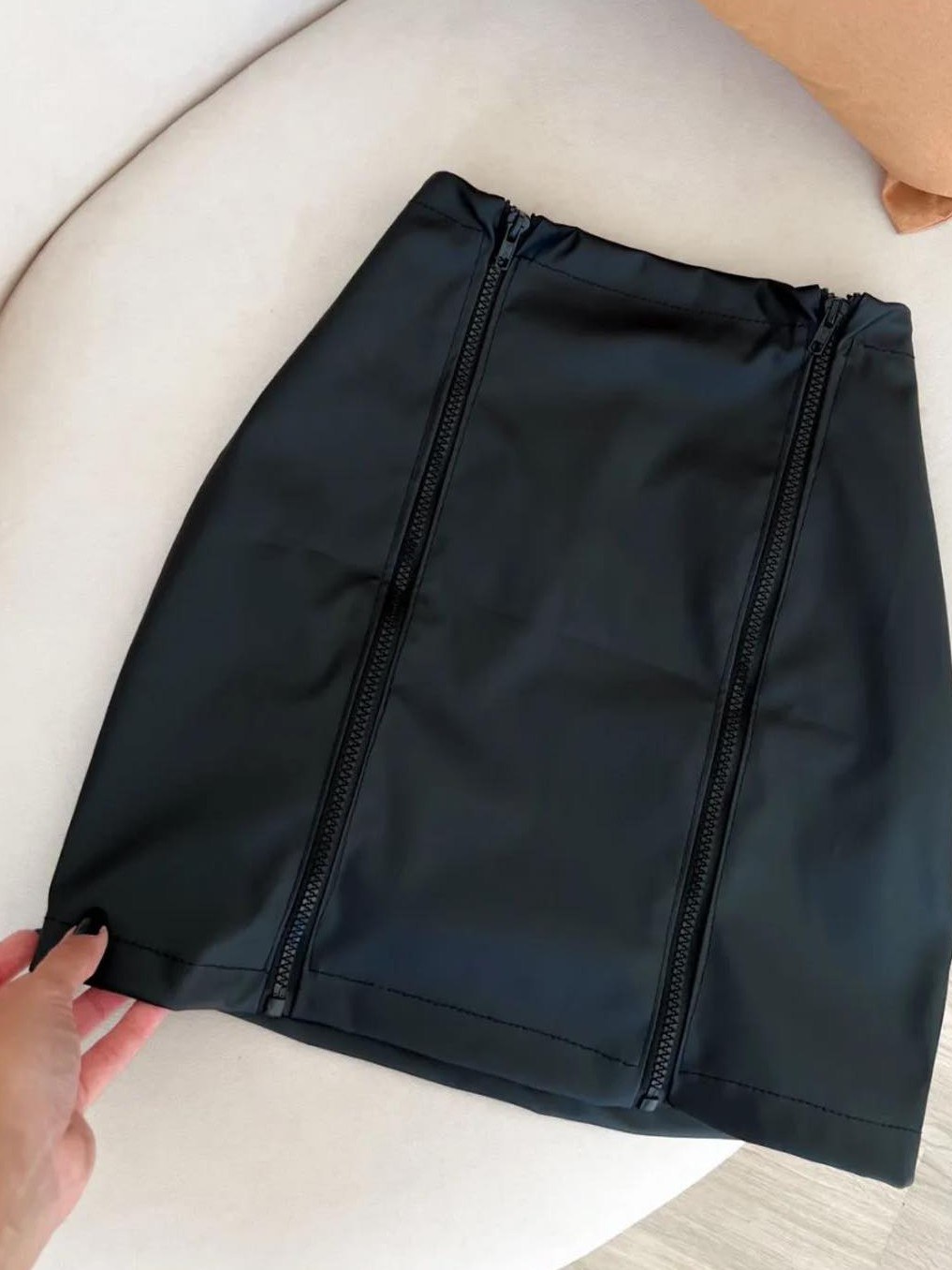 Saia Courino 2 Zíper Moda Blogueira