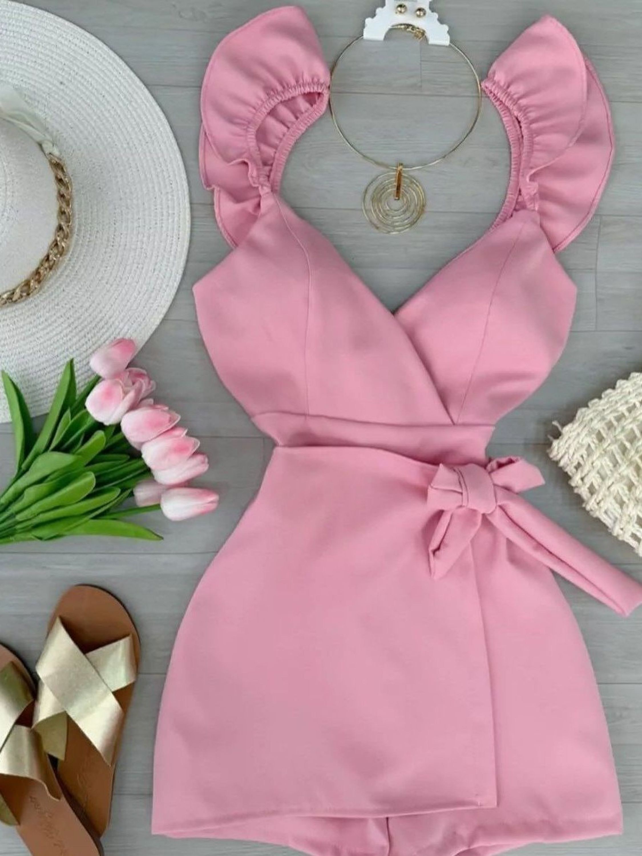 Macaquinho Liz Alfaiataria Boutique Moda Blogueira Verão