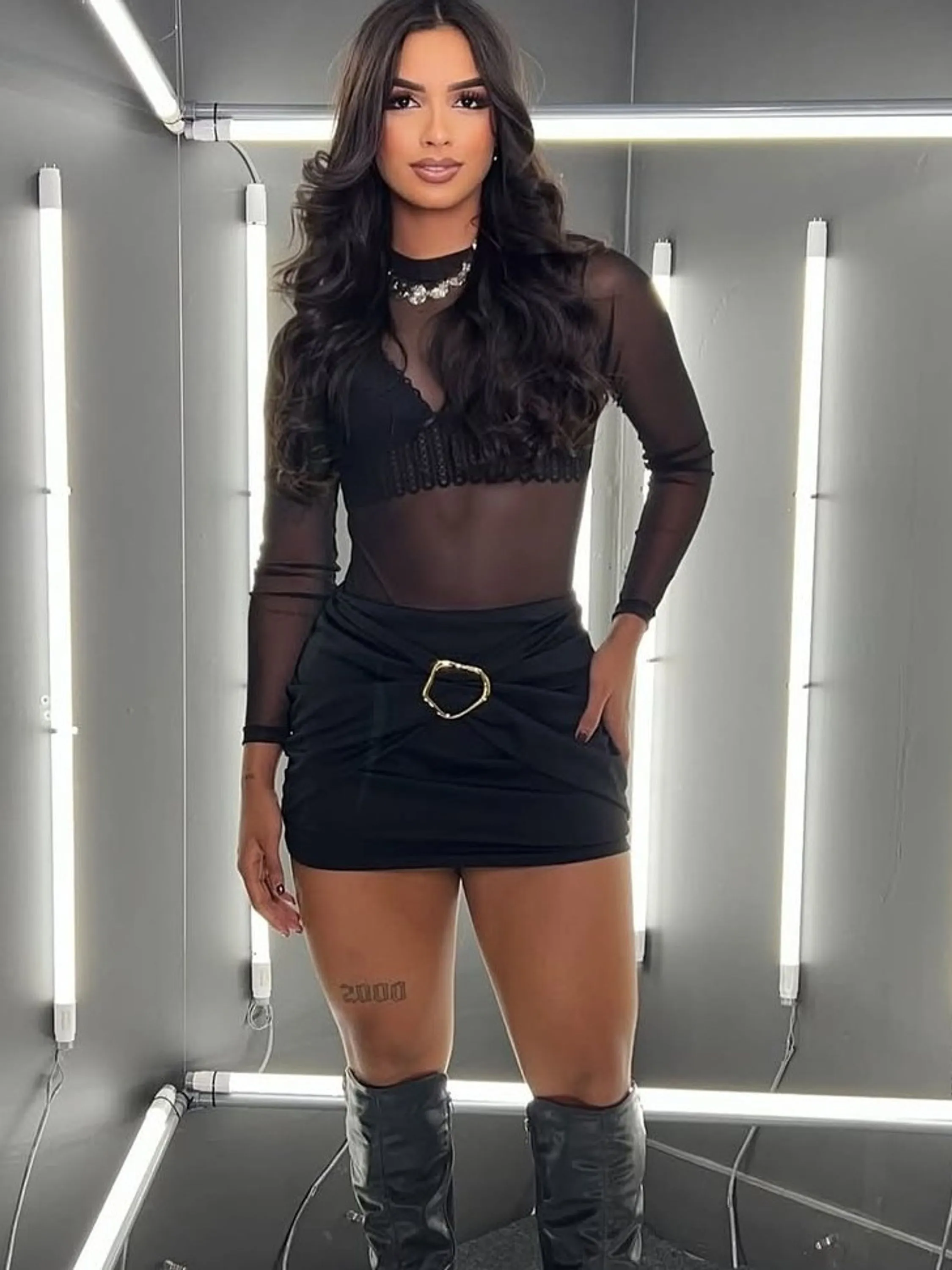 Shorts Saia Argola Moda Blogueira