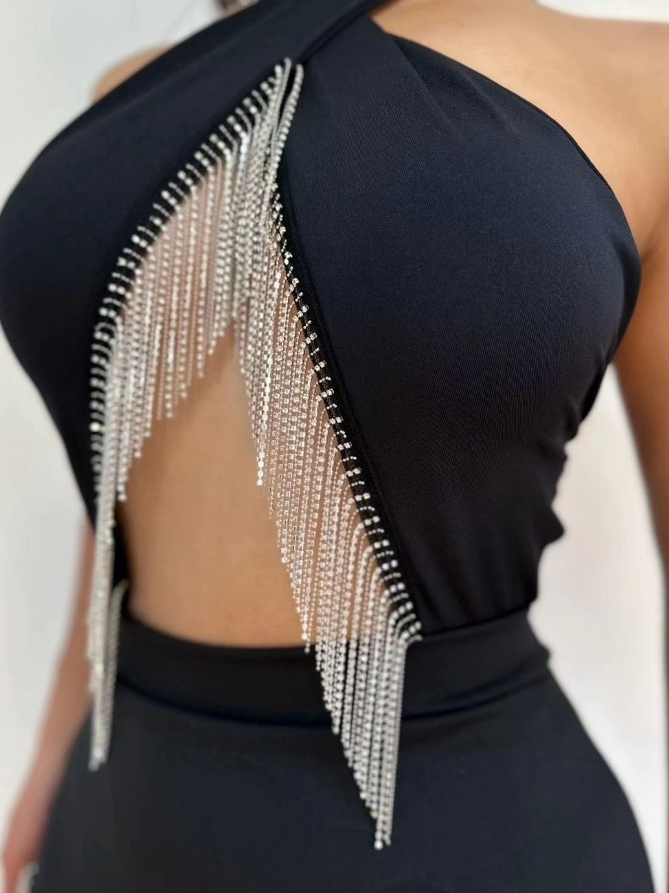 Body Franja Pedraria Moda Blog