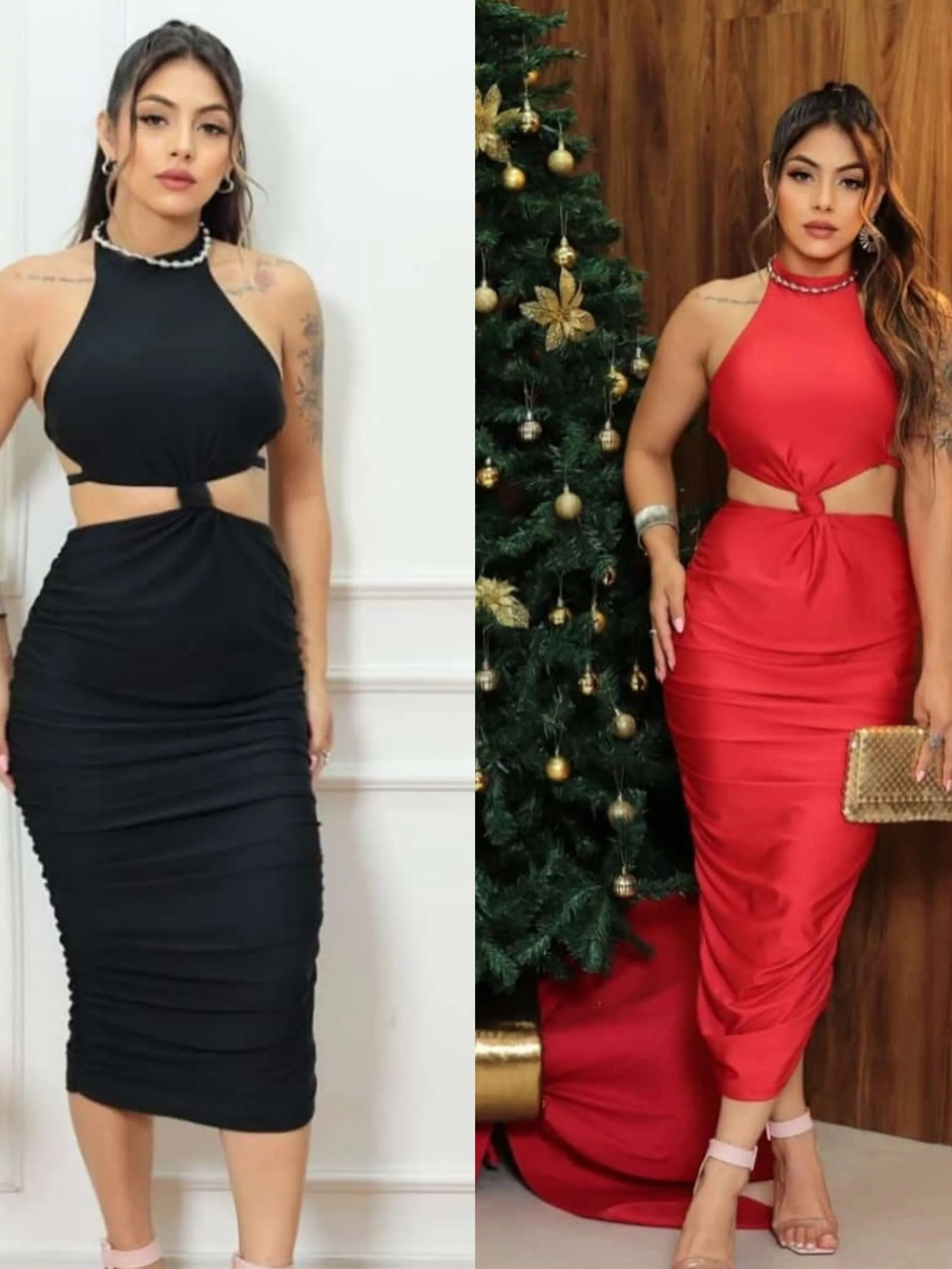 Vestido Nozinho Midi Top Moda Blogueira