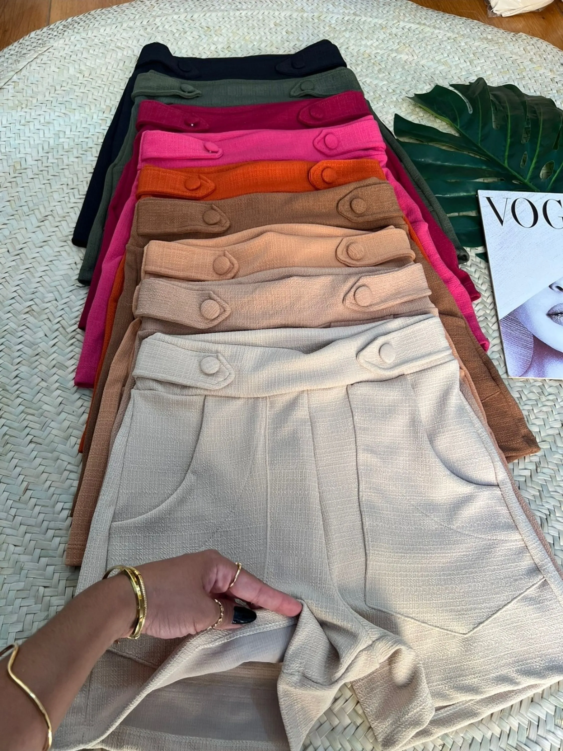 Shorts Social em Linho Fashion Moda Blogueira