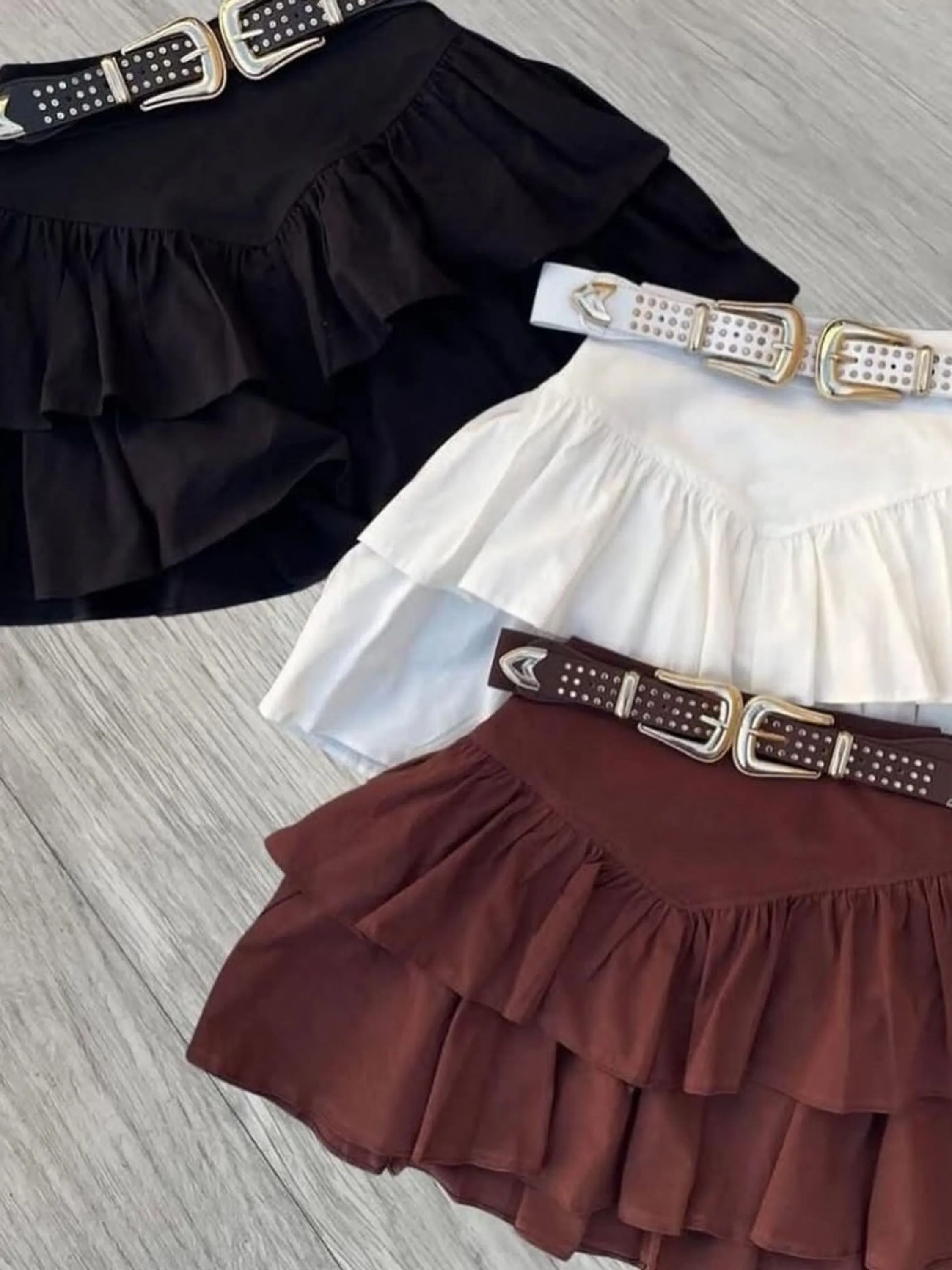 Saia Preguinhas Moda Blogueira