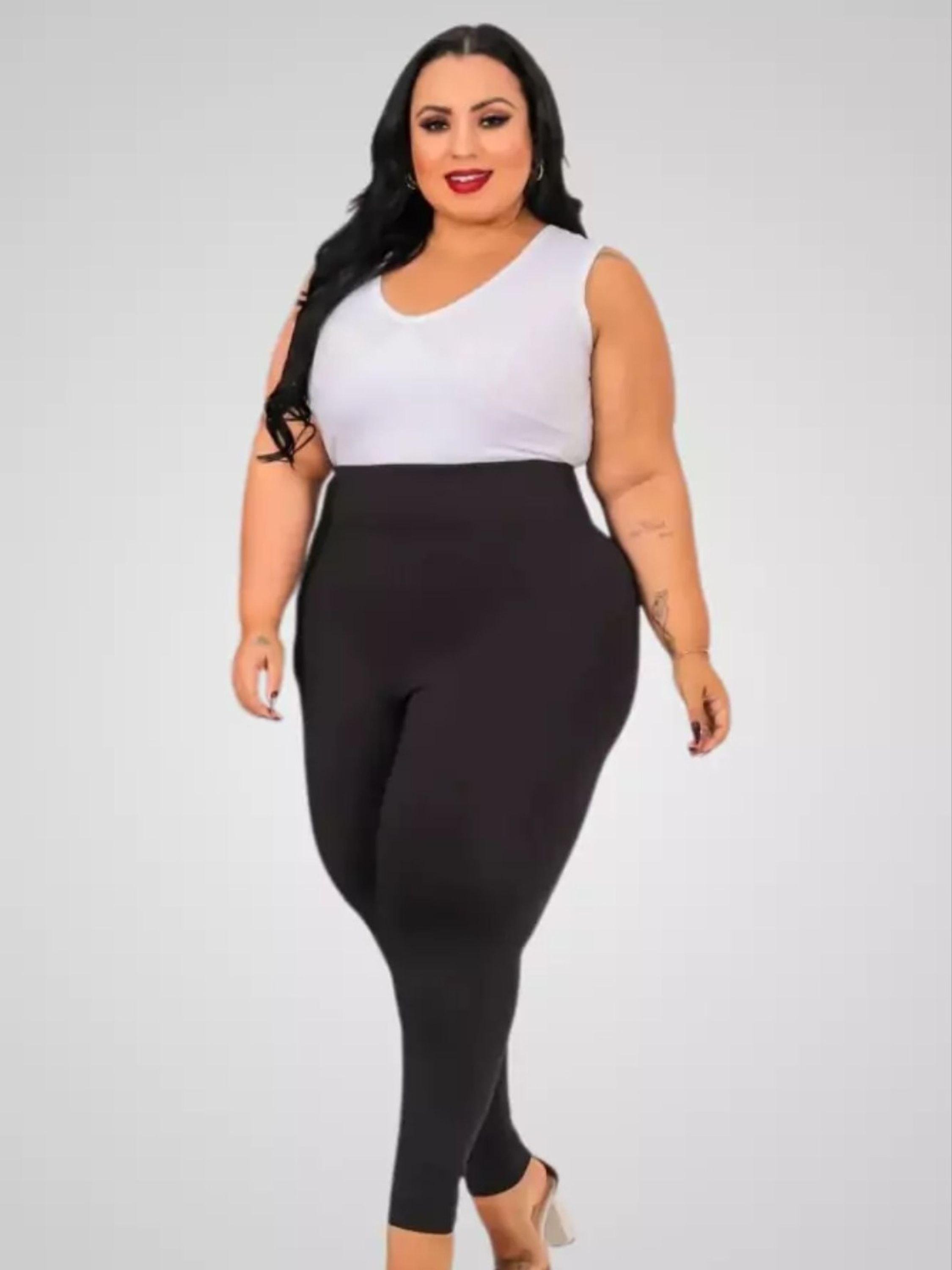 Calça Legging Flanelada Plus Size Quentinha