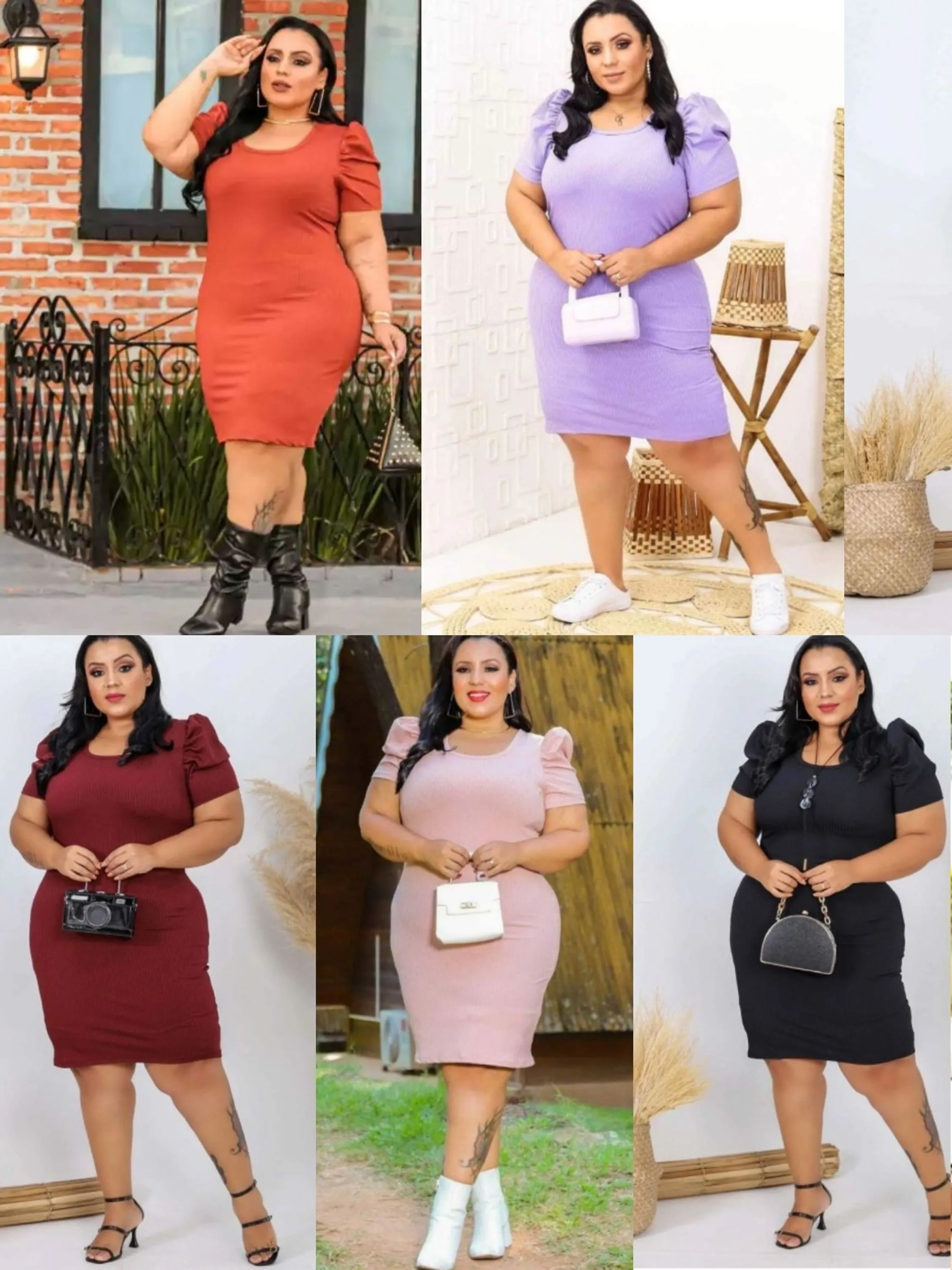 Vestido Princesa Canelado Plus Size Moda Blogueira