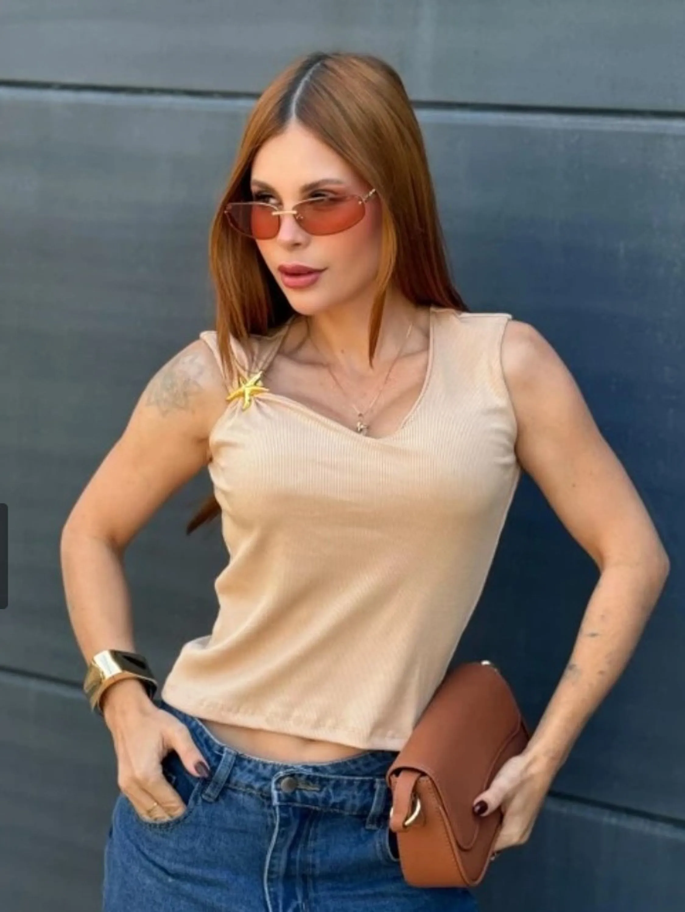 Blusa Estrela Ribaninha Moda Blogueira