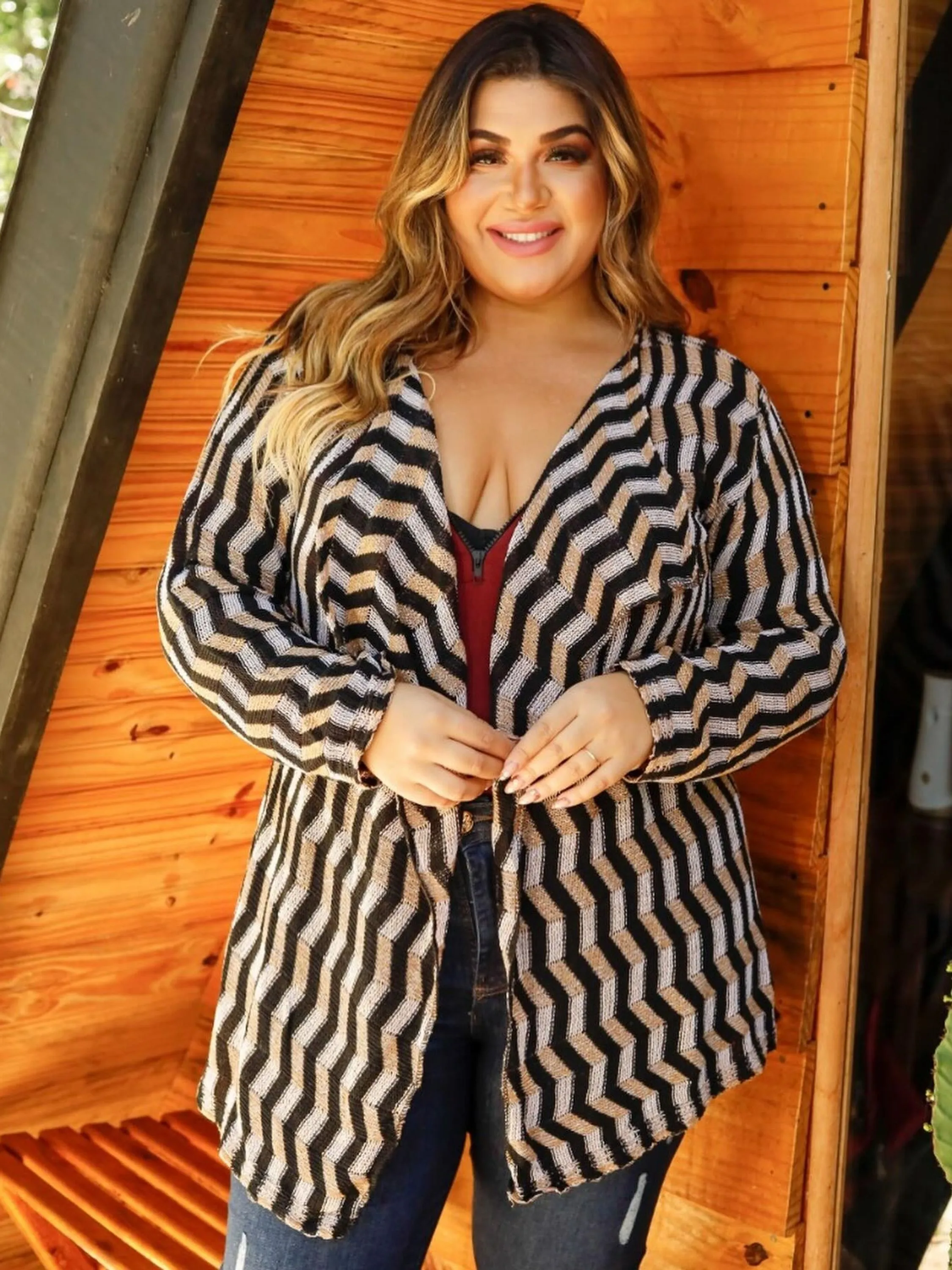 Kimono Plus Size Moda Blogueira Modinha Moda Tamanho Grande Casaco