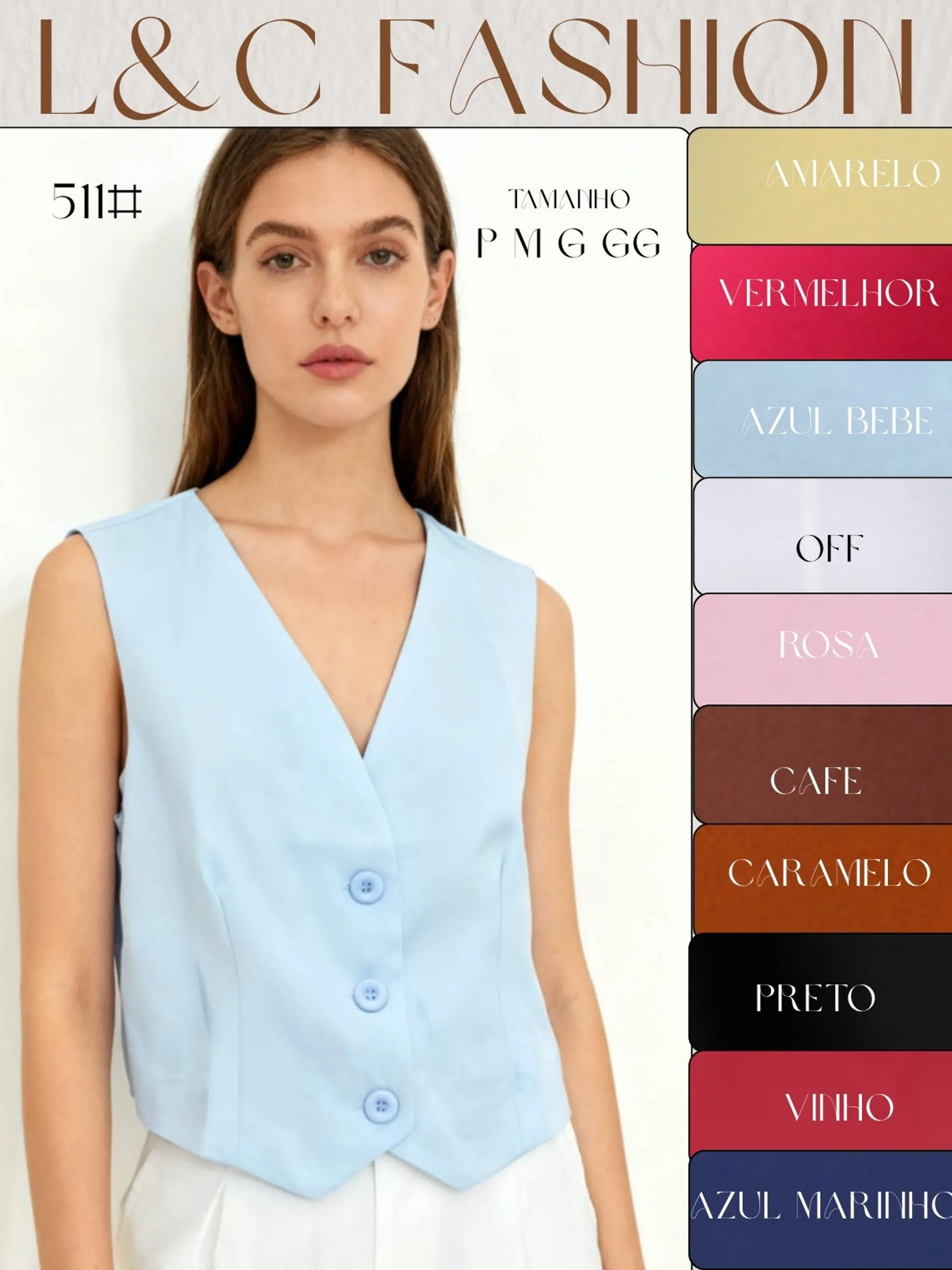 Colete feminino, alfaiataria