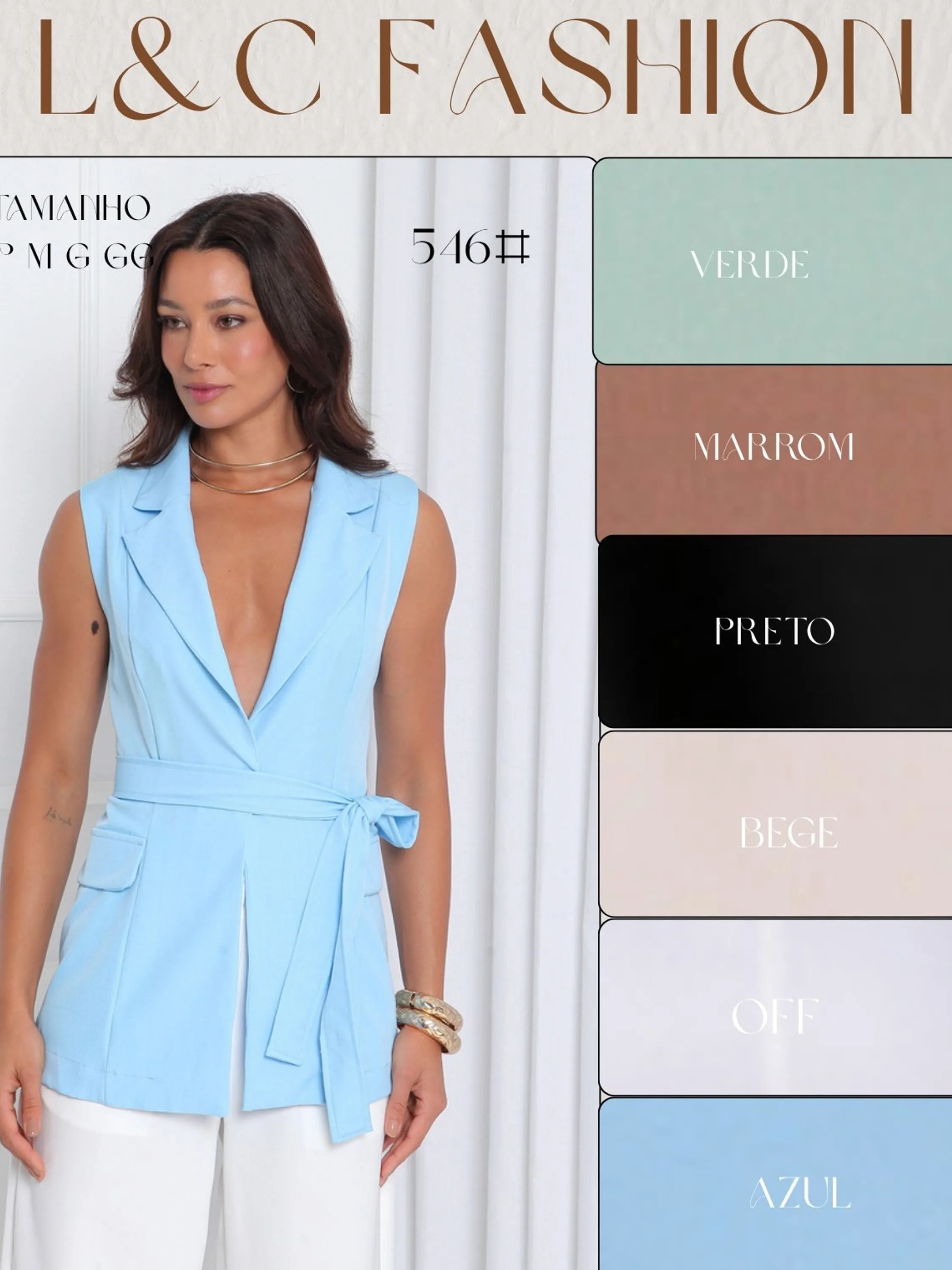 Max colete tecido Louis twil