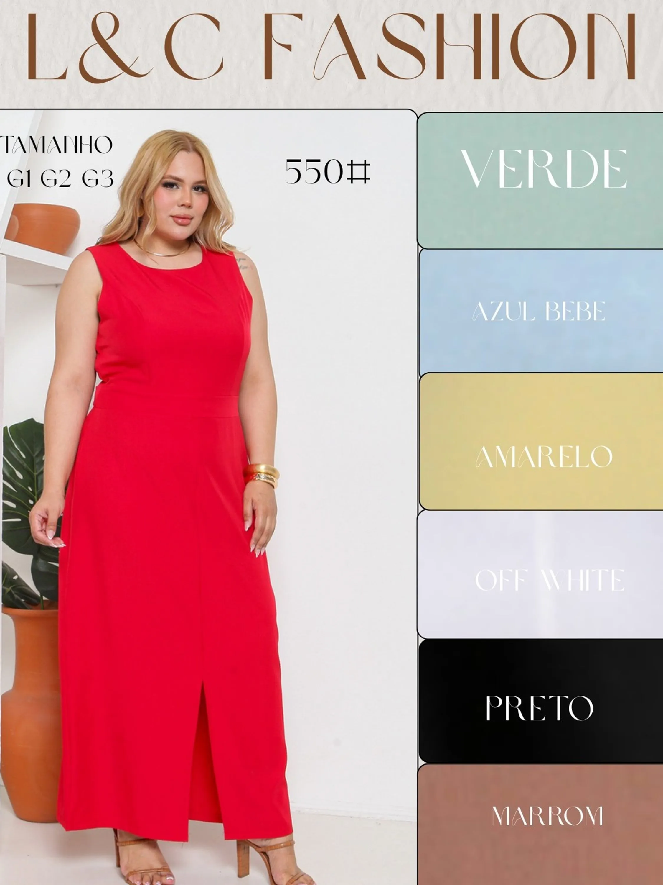Vestido plus size sem manga