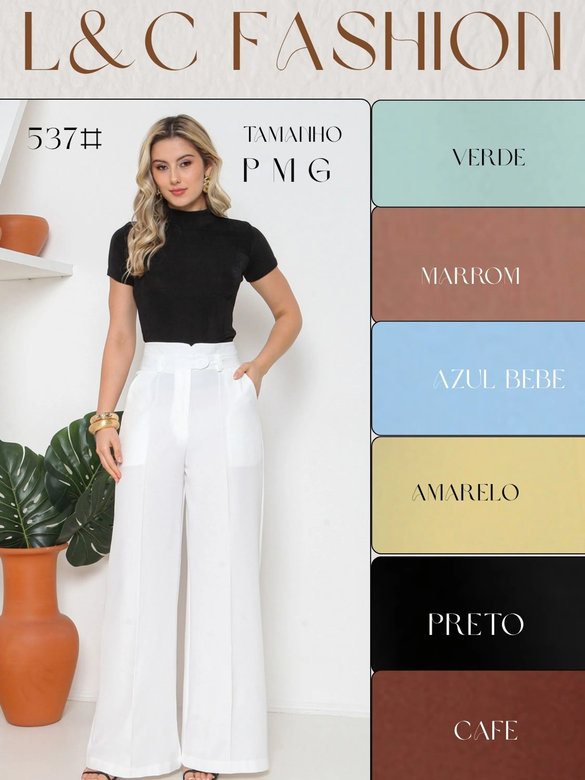 Calça tecido Luis twil, básica, cores lindas!!