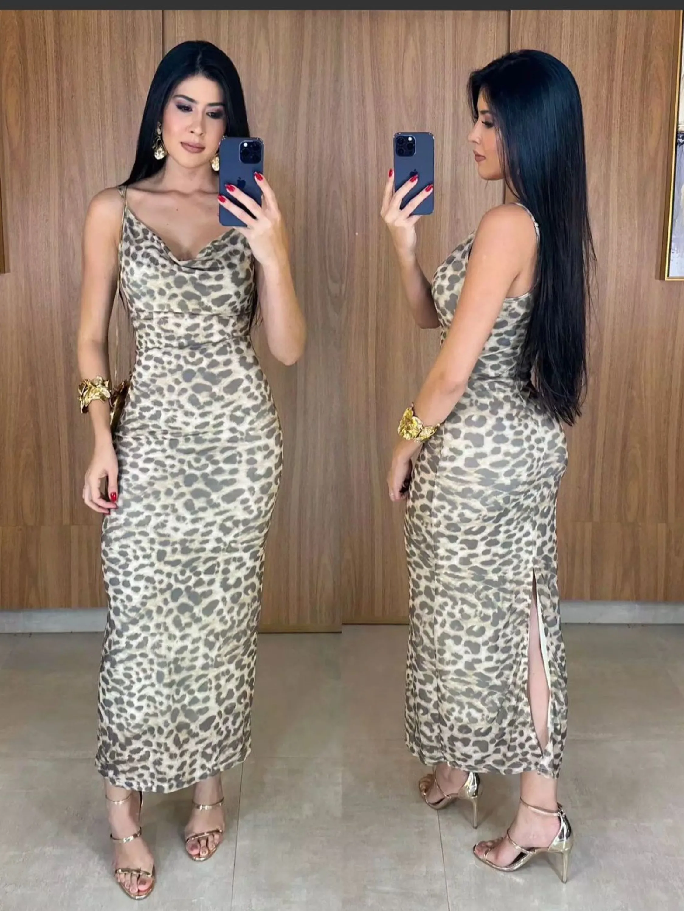 Vestido animal print HQ65095