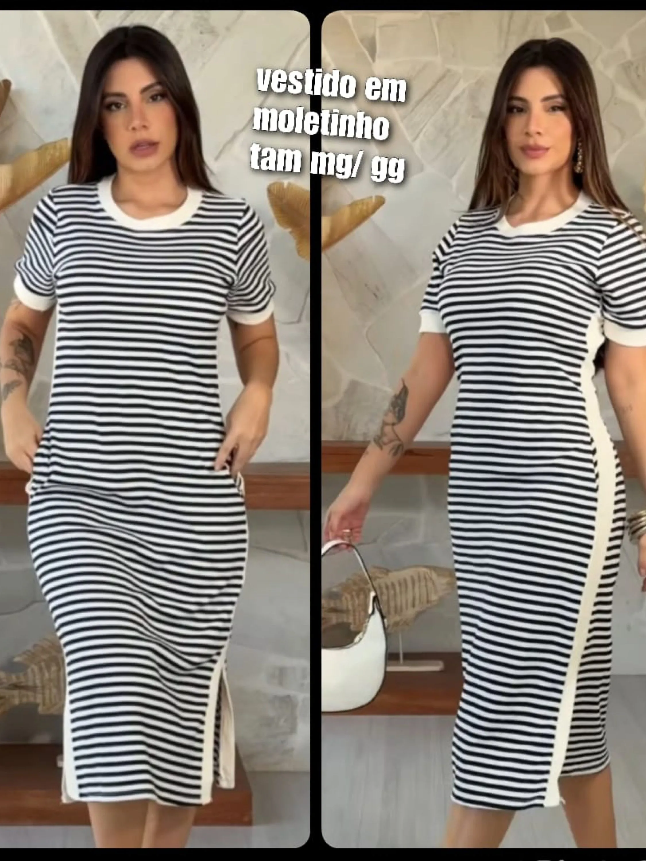 Vestido em Moletinho M, G e GG