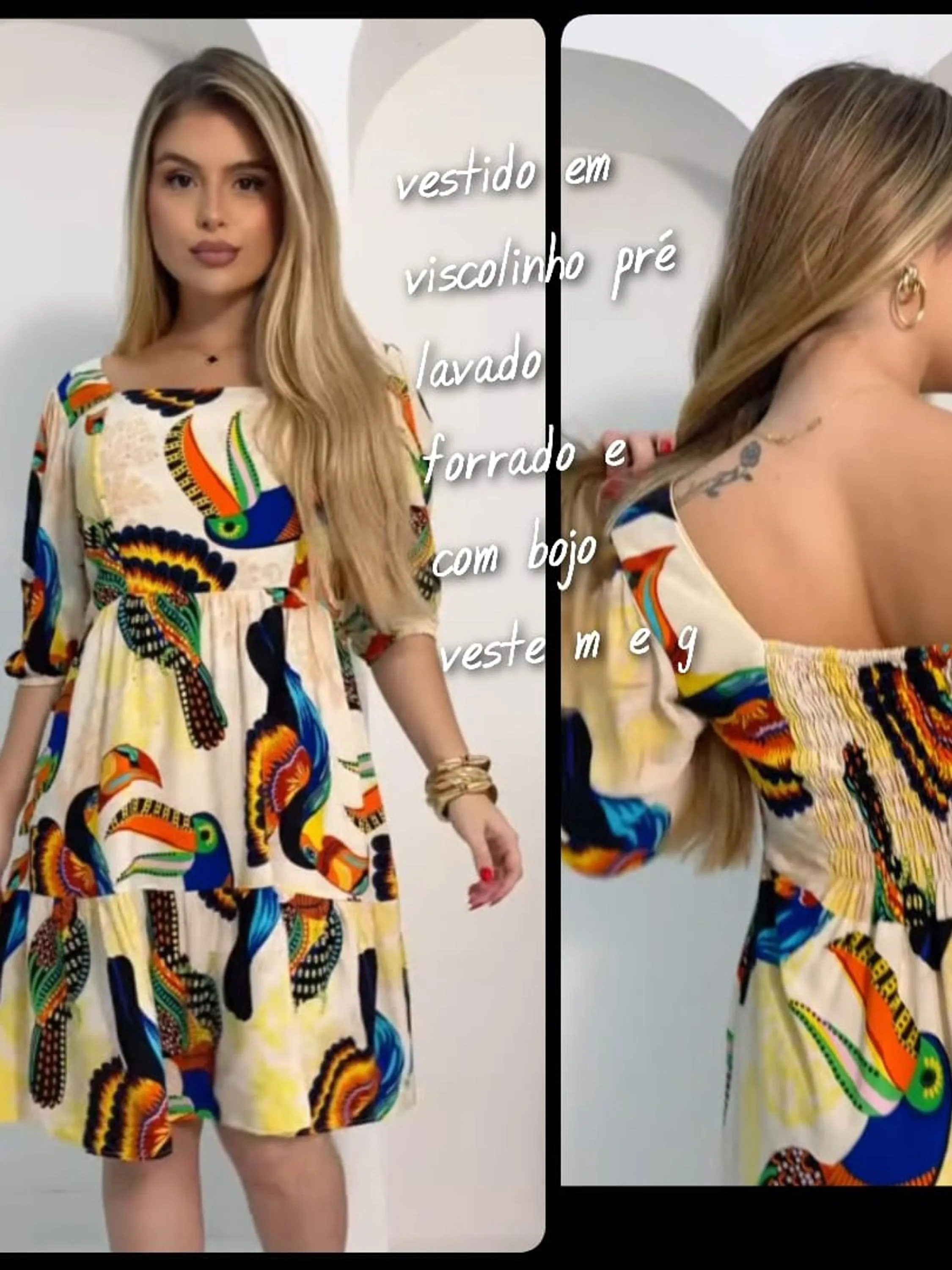 vestido em viscolinho forrado e com bojo veste até o gg