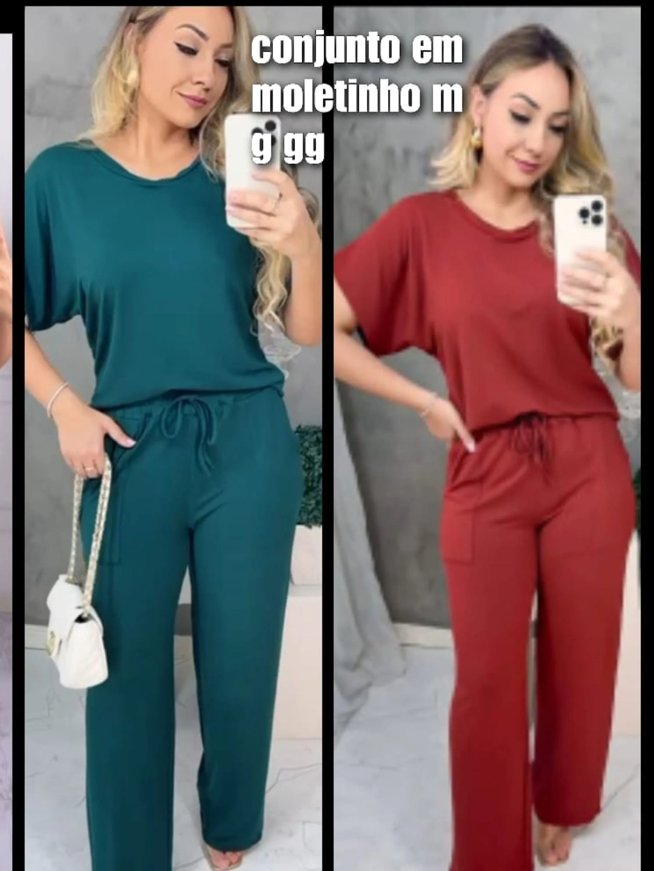 Conjunto em Moletinho M, G e GG