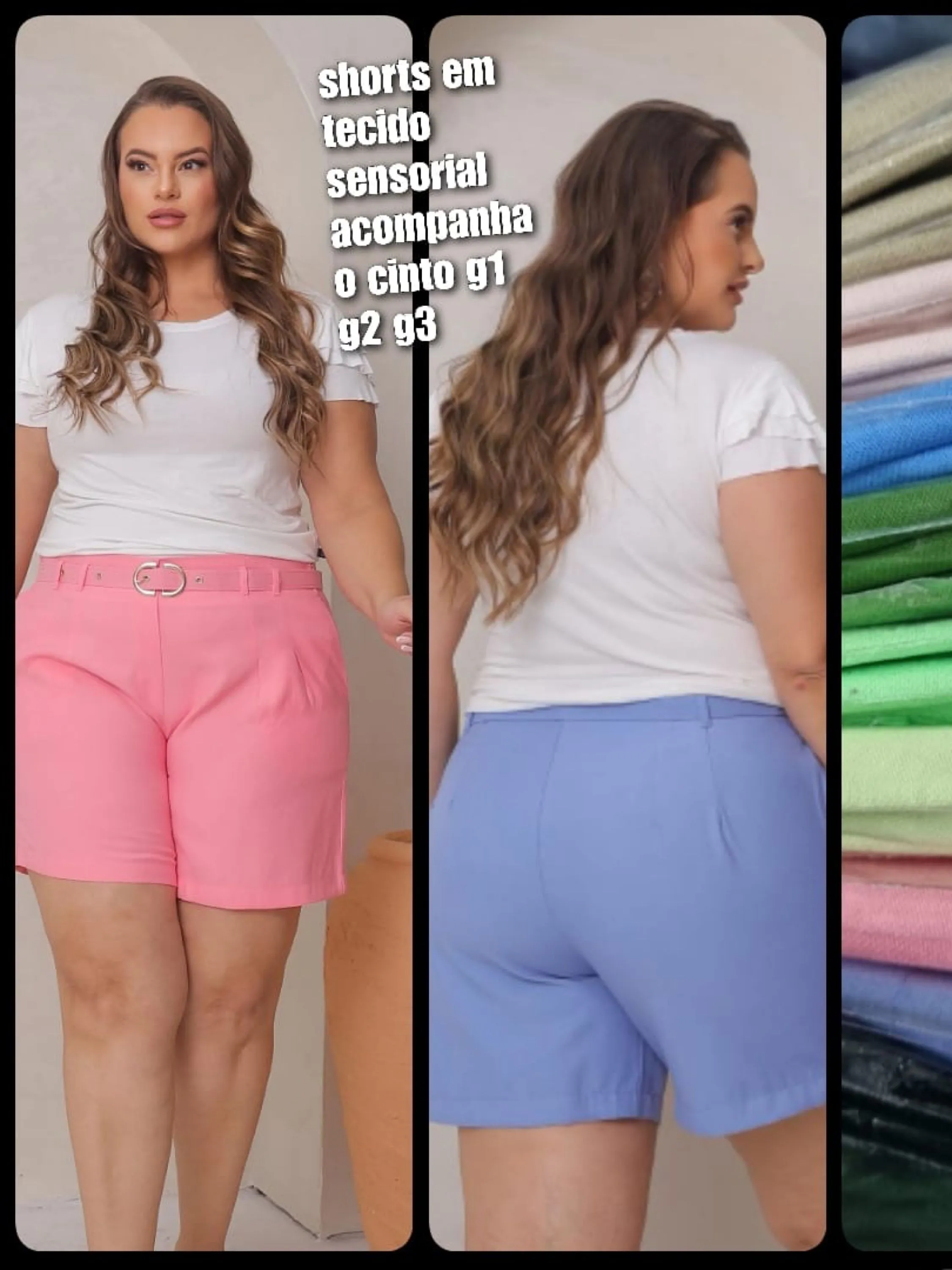 Shorts em tecido Sensorial G1, G2 e G3