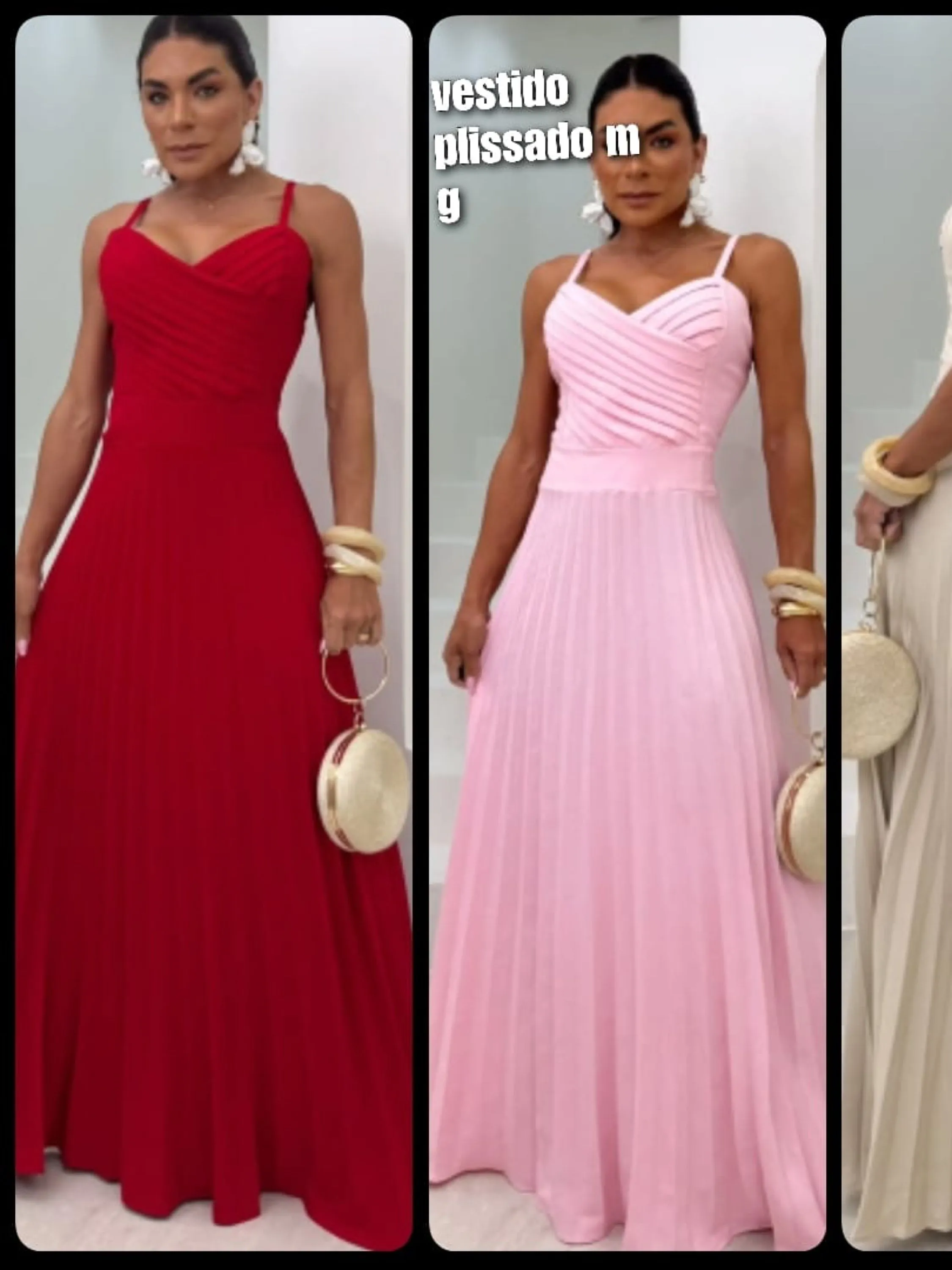 Vestido Plissado veste M e G